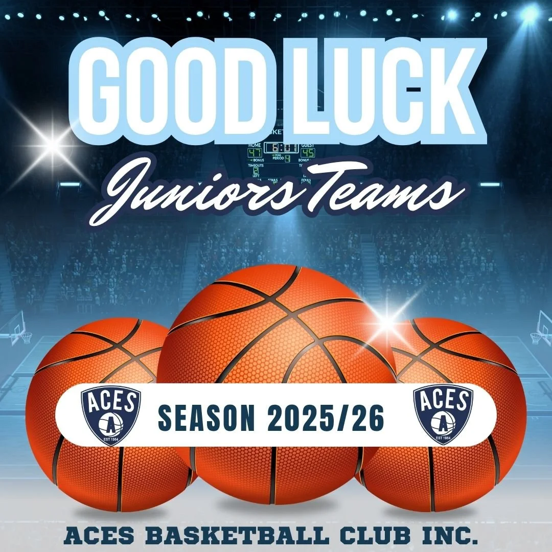 𝗔𝗰𝗲𝘀 𝗝𝘂𝗻𝗶𝗼𝗿𝘀 🏀

Wishing our 66 Aces Juniors Teams, the best of luck in season 2025/26, with some of our teams taking to the courts from this afternoon in the Forty Winks Bunbury Junior Summer Competition!

Any queries - please email junio