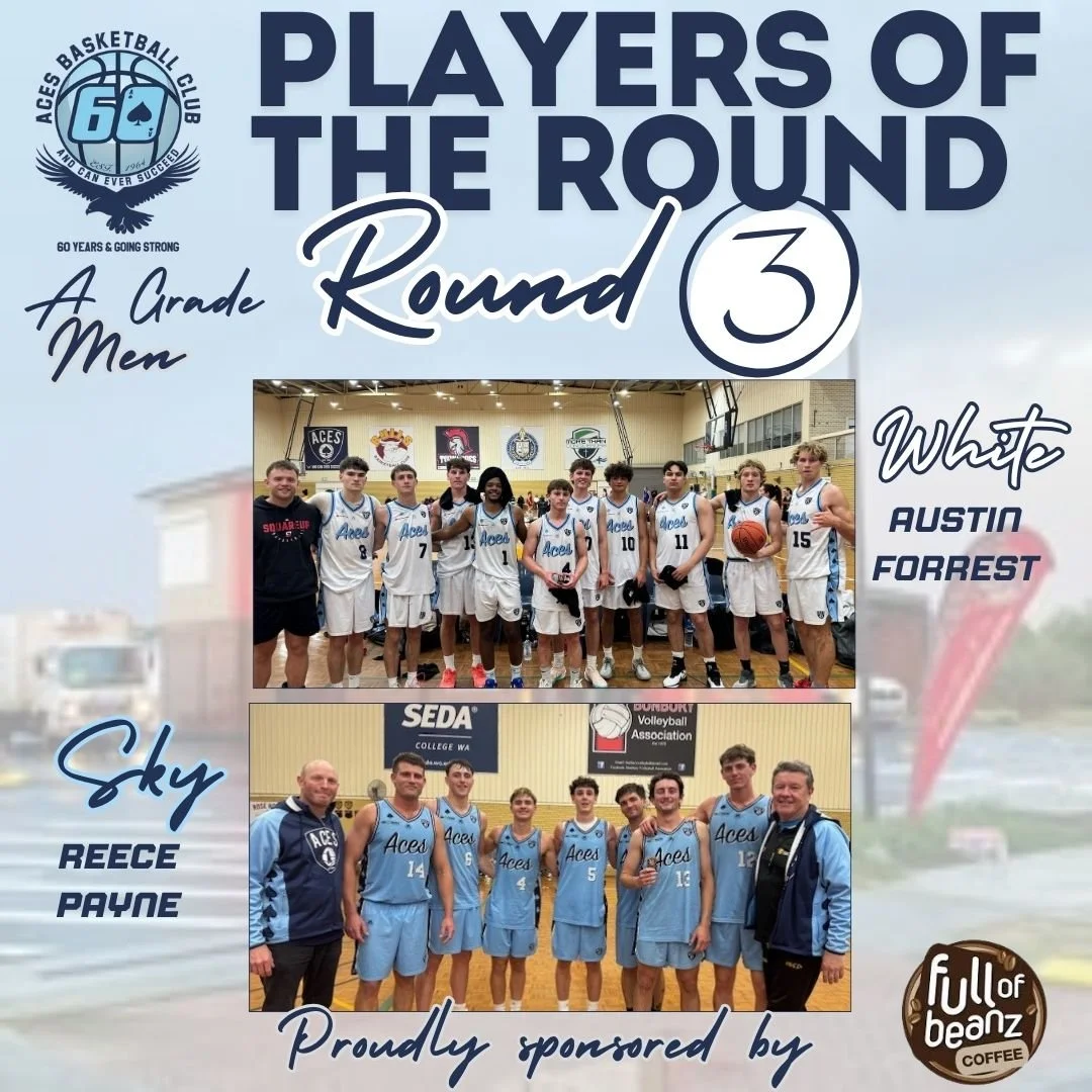 𝗔 𝗚𝗿𝗮𝗱𝗲 - 𝗥𝗼𝘂𝗻𝗱 𝟯 - 𝗣𝗹𝗮𝘆𝗲𝗿𝘀 𝗼𝗳 𝘁𝗵𝗲 𝗥𝗼𝘂𝗻𝗱 &amp; 𝗦𝗽𝗼𝗻𝘀𝗼𝗿 𝗧𝗛𝗔𝗡𝗞 𝗬𝗢𝗨!

Introducing our Players of the Round for round 3 of A Grade competition on Friday night:

𝑴𝒆𝒏
𝐖𝐡𝐢𝐭𝐞 - Austin Forrest
𝐒𝐤𝐲 - Reece