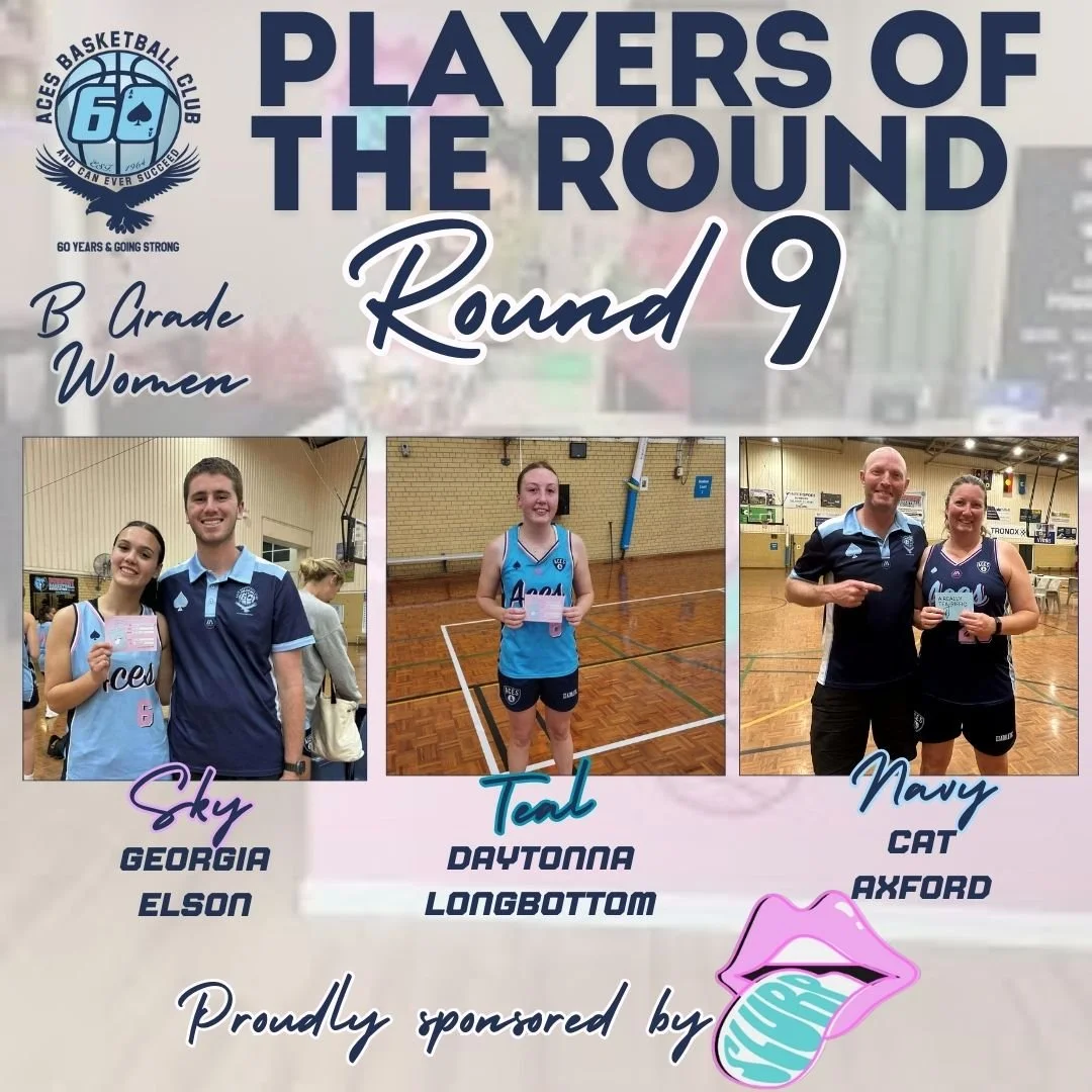 𝗕 𝗚𝗿𝗮𝗱𝗲 𝑾𝒐𝒎𝒆𝒏 - 𝗥𝗼𝘂𝗻𝗱 𝟵 - 𝗣𝗹𝗮𝘆𝗲𝗿𝘀 𝗼𝗳 𝘁𝗵𝗲 𝗥𝗼𝘂𝗻𝗱

Introducing our Players of the Round for Round 9 of B Grade competition on Tuesday evening!

𝐒𝐤𝐲 - Georgia Elson
𝐓𝐞𝐚𝐥 - Daytonna Longbottom
𝐍𝐚𝐯𝐲 - Catherine 
