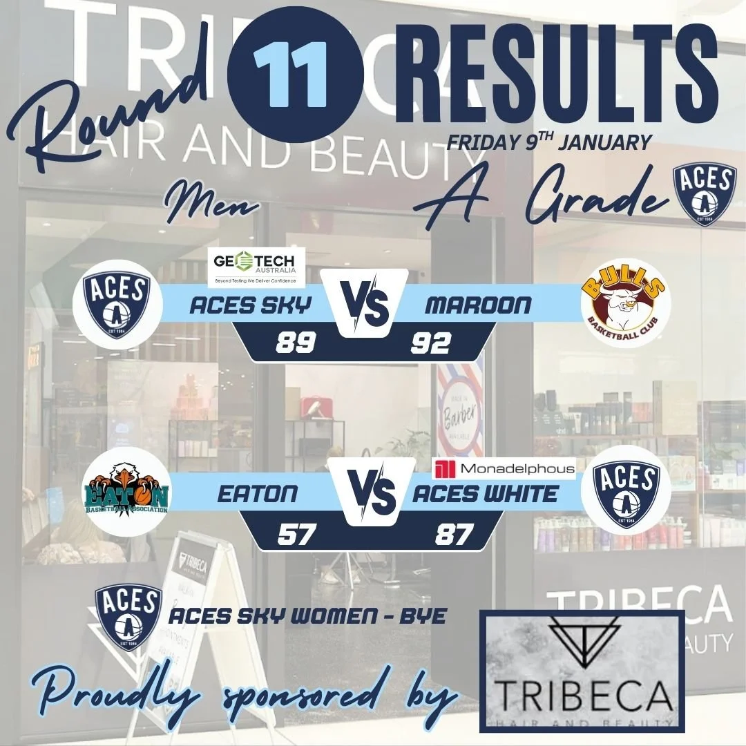 𝗔 𝗚𝗿𝗮𝗱𝗲 𝐌𝐞𝐧 - 𝗥𝗼𝘂𝗻𝗱 𝟏𝟏 𝐑𝐞𝐬𝐮𝐥𝐭𝐬 - 𝗣𝗹𝗮𝘆𝗲𝗿𝘀 𝗼𝗳 𝘁𝗵𝗲 𝗥𝗼𝘂𝗻𝗱 &amp; 𝗦𝗽𝗼𝗻𝘀𝗼𝗿 𝗧𝗛𝗔𝗡𝗞 𝗬𝗢𝗨!

Congratulations to Aces White on your win in Friday evenings Round 11  clash against Eaton.

Players of the Round f