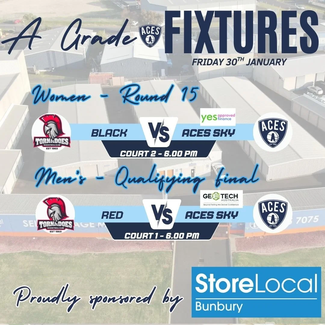 𝗔 𝗚𝗿𝗮𝗱𝗲 - 𝗪𝗼𝗺𝗲𝗻 𝗥𝗼𝘂𝗻𝗱 𝟭𝟱 - 𝗠𝗲𝗻 𝗤𝗙 - 𝗧𝗢𝗡𝗜𝗚𝗛𝗧!

Our Women kick off Round 15 tonight against Tornadoes Black from 6.00pm with our Sky Men taking on Tornadoes Red from 6.00pm in the Qualifying Final!

Best of luck tonight Te