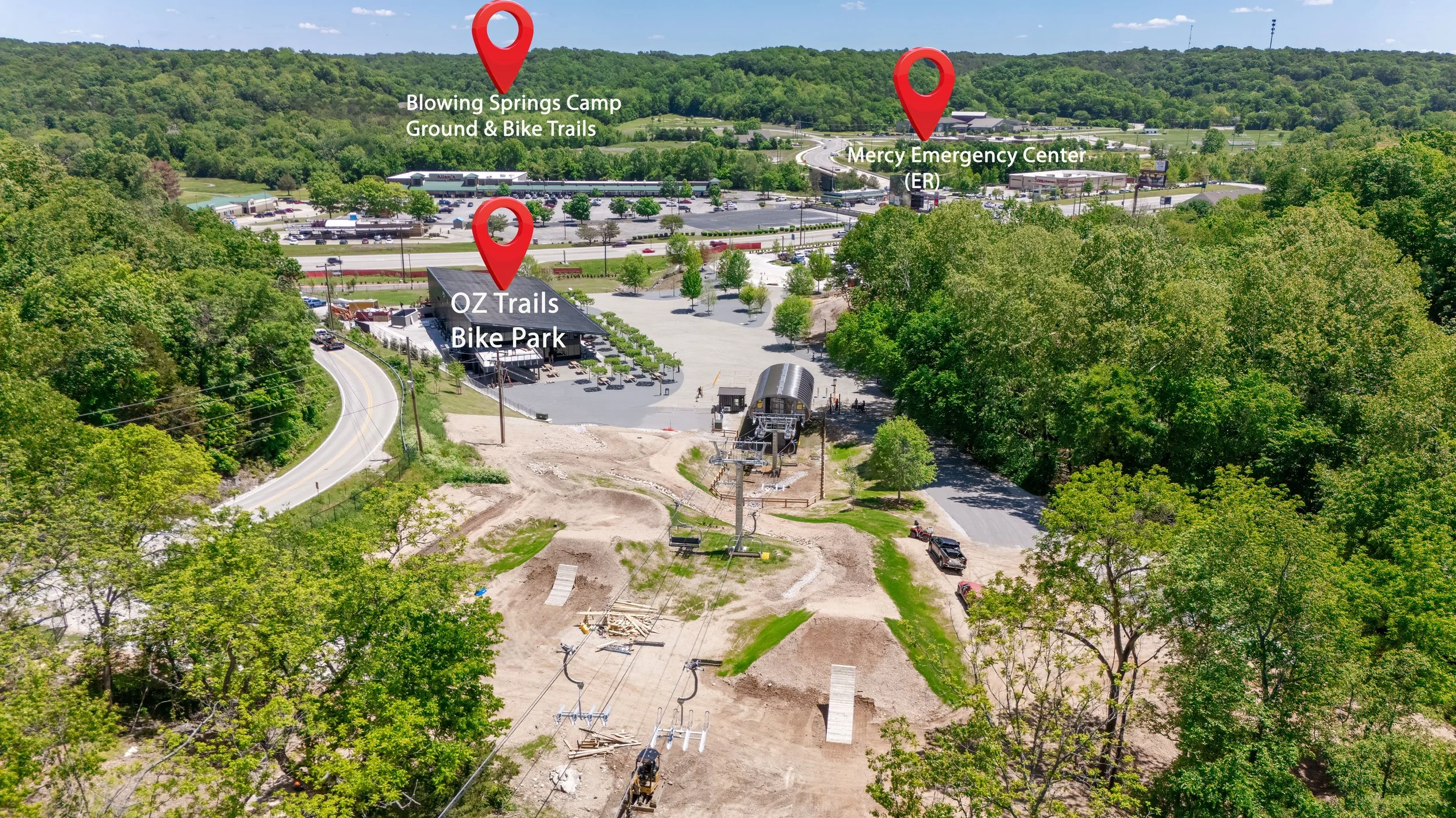 #24 Oz Trails Bike Park w/ Location Markers