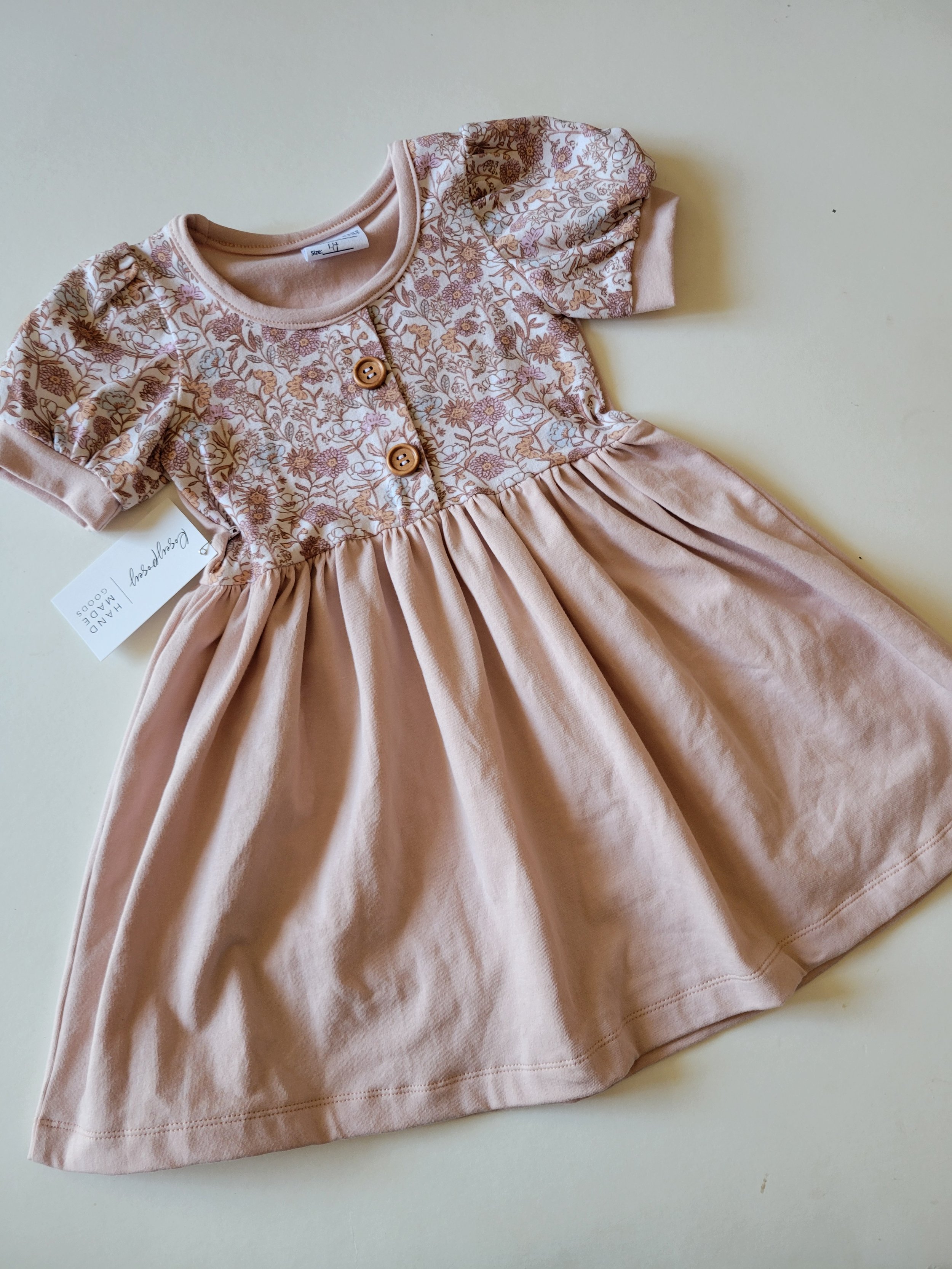 4t Fall Faux Button Dress