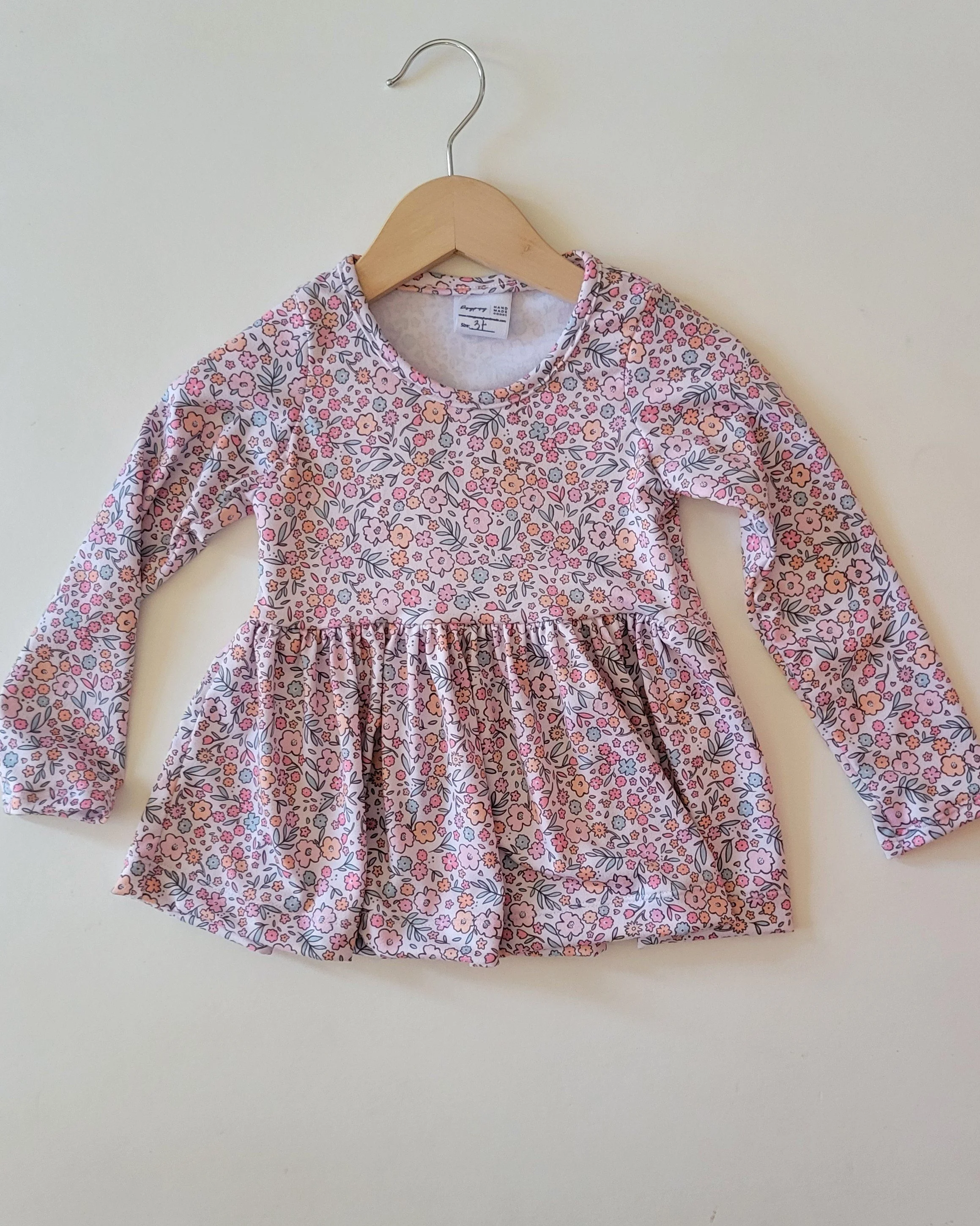 3t - Rosey Posey Long Sleeve Girls Top Ditsy Floral