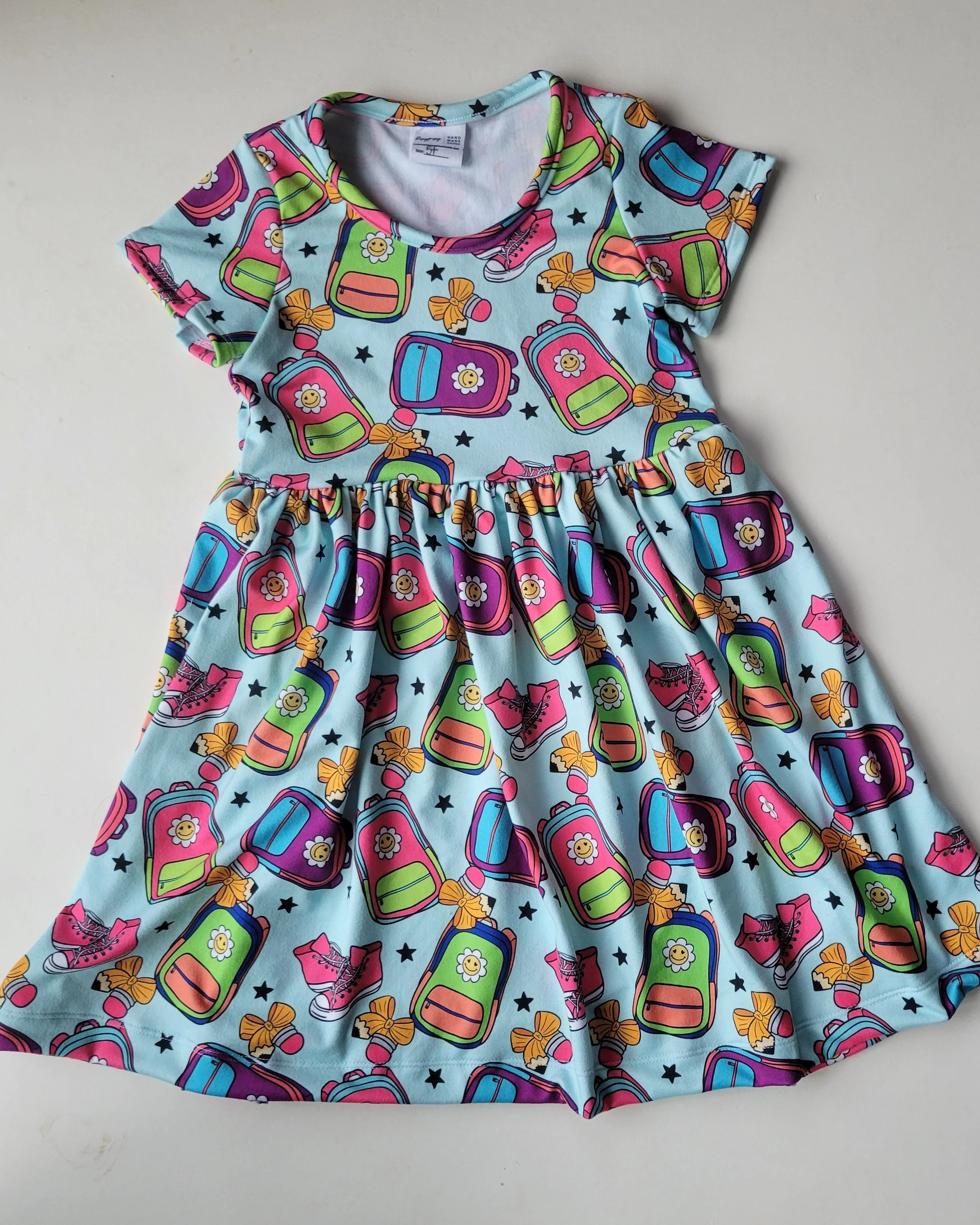Rosey Posey School Dress with Short Sleeves