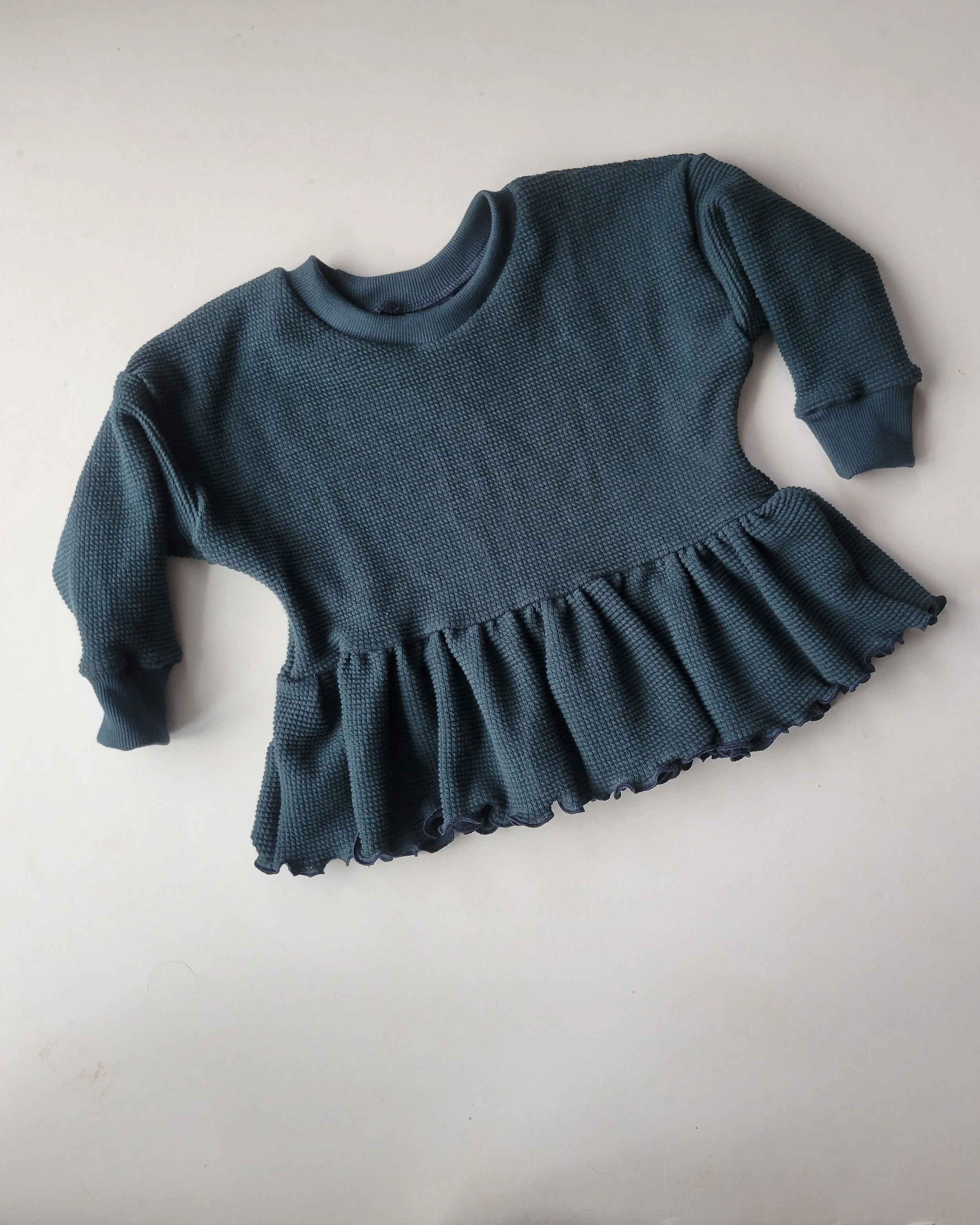 Rosey Posey Turquoise Ruffle Peplum