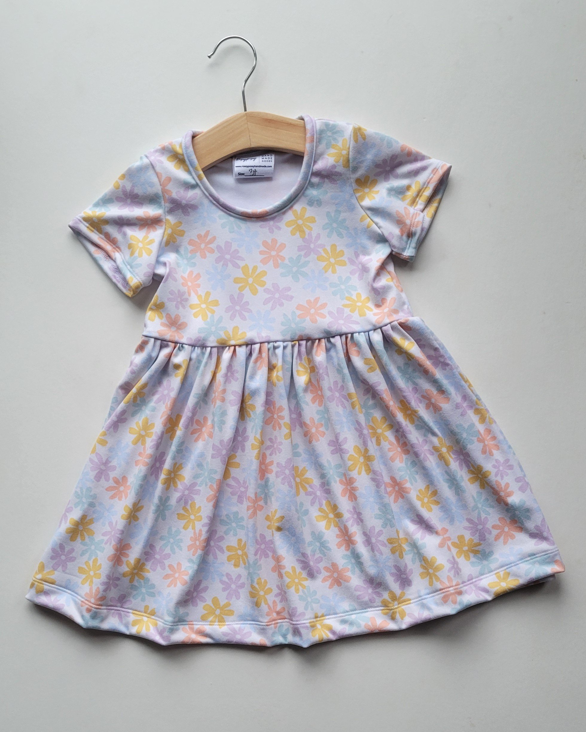 Classic Rosey Posey Dress with short sleeves - Available in 5 different fabrics