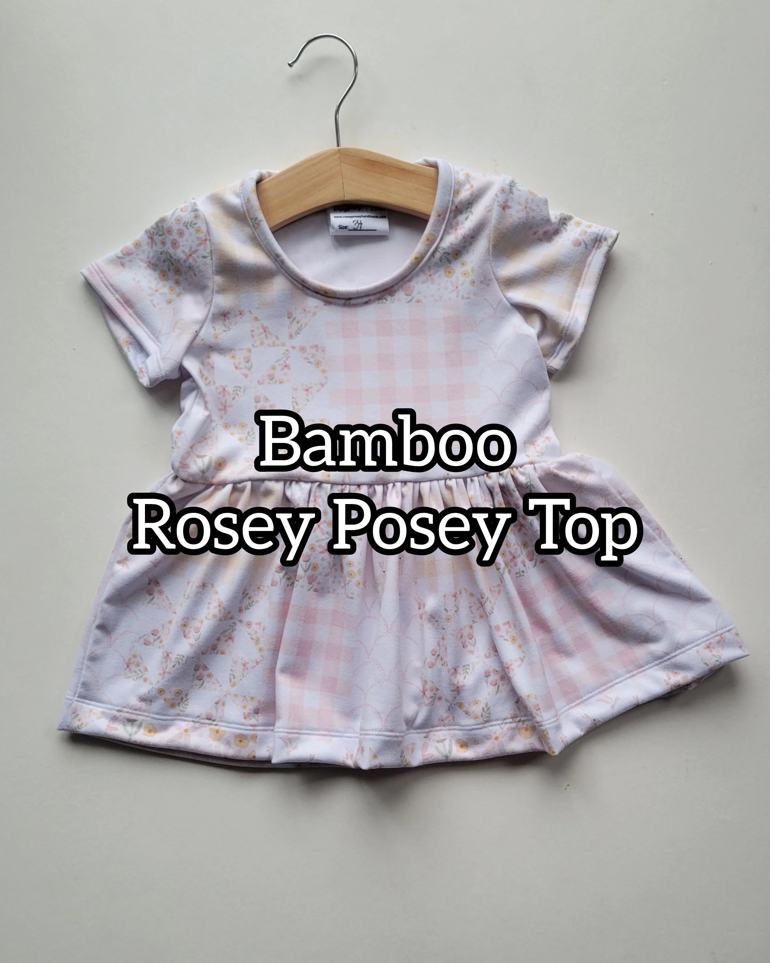 BAMBOO Rosey Posey Classic Top with short sleeves - 5 fabrics available