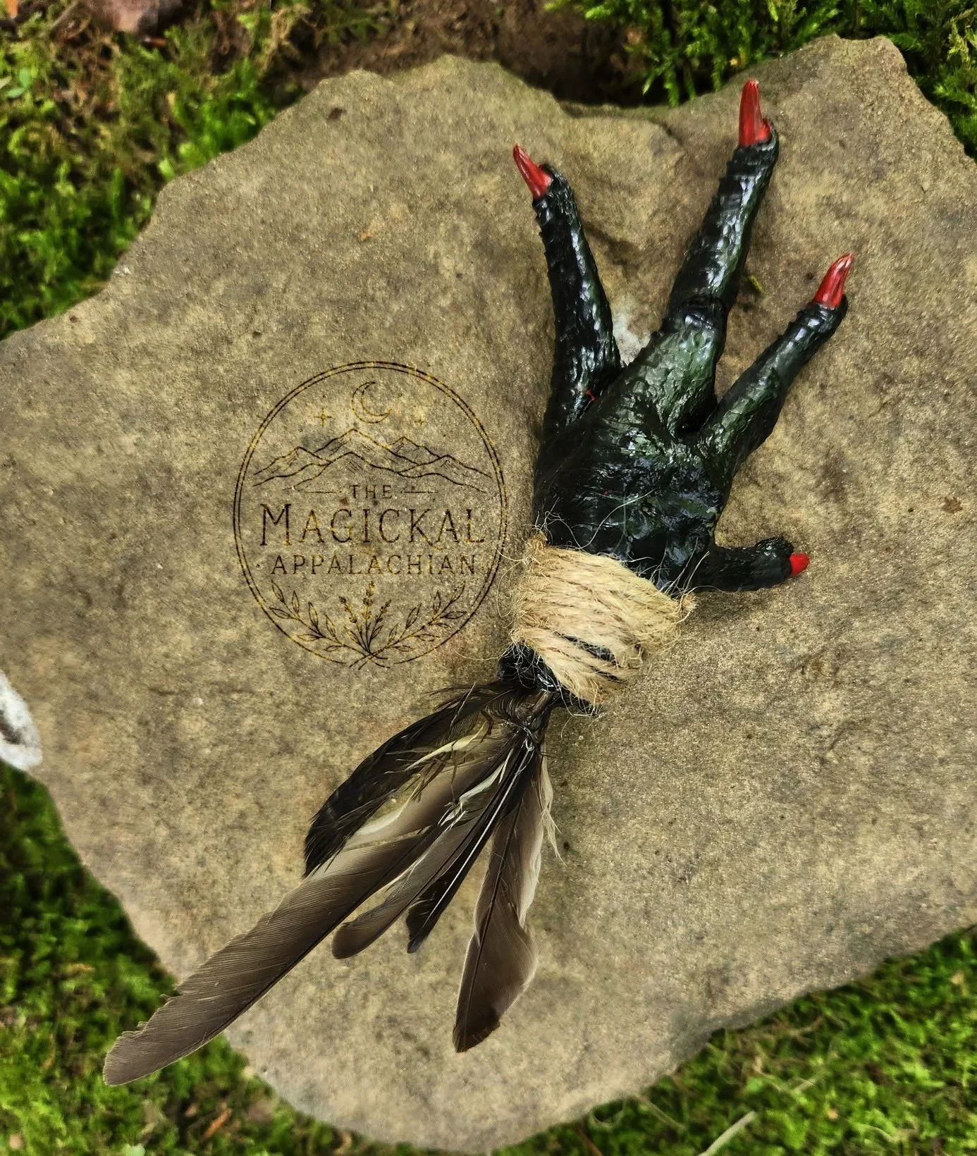 chicken foot protection charm for rootwork, spiritual warding, banishing, and protection magic