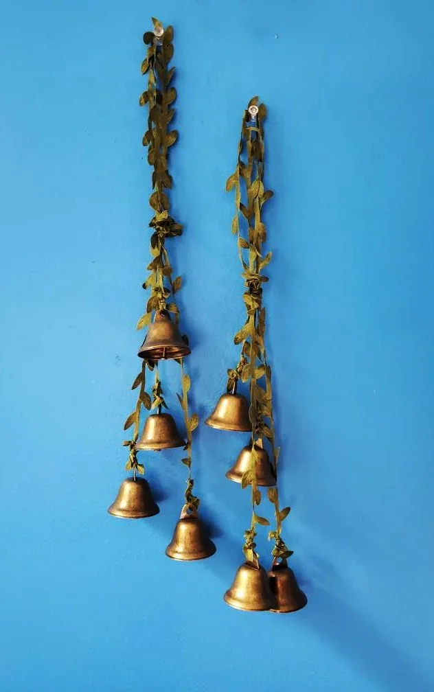 Handmade witch bells for folk magic protection, spiritual warding, doorway cleansing, and threshold magic