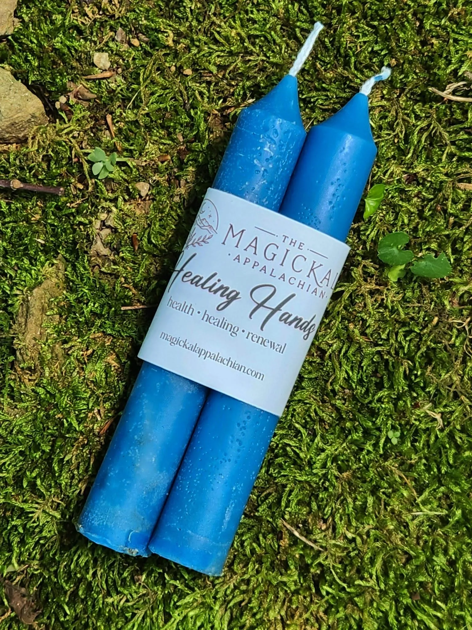 Fixed healing candles crafted for health work, healing, renewal, comfort, grief support, emotional healing, recovery, peace, and restoring spiritual balance.