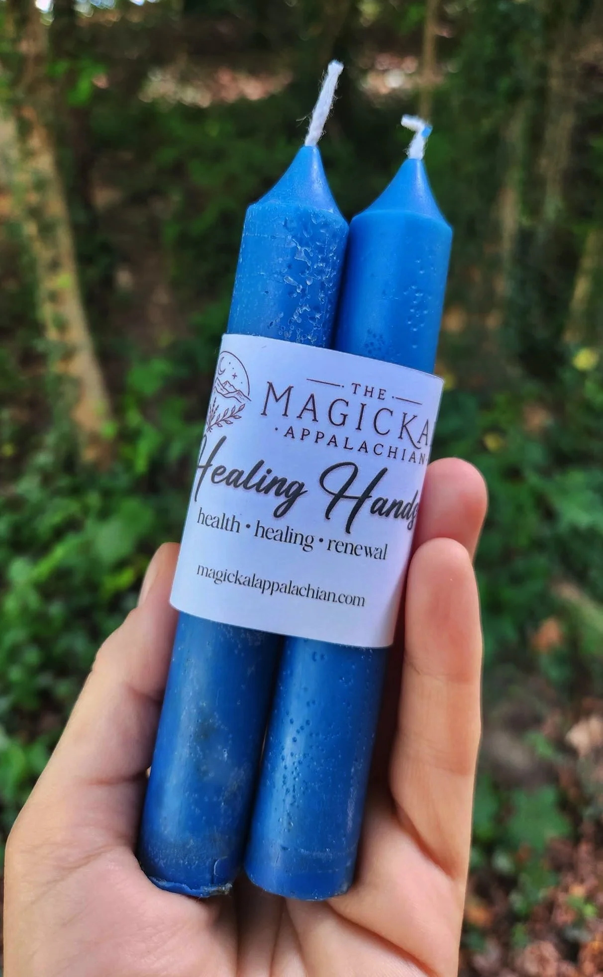 Fixed healing candles crafted for health work, healing, renewal, comfort, grief support, emotional healing, recovery, peace, and restoring spiritual balance.