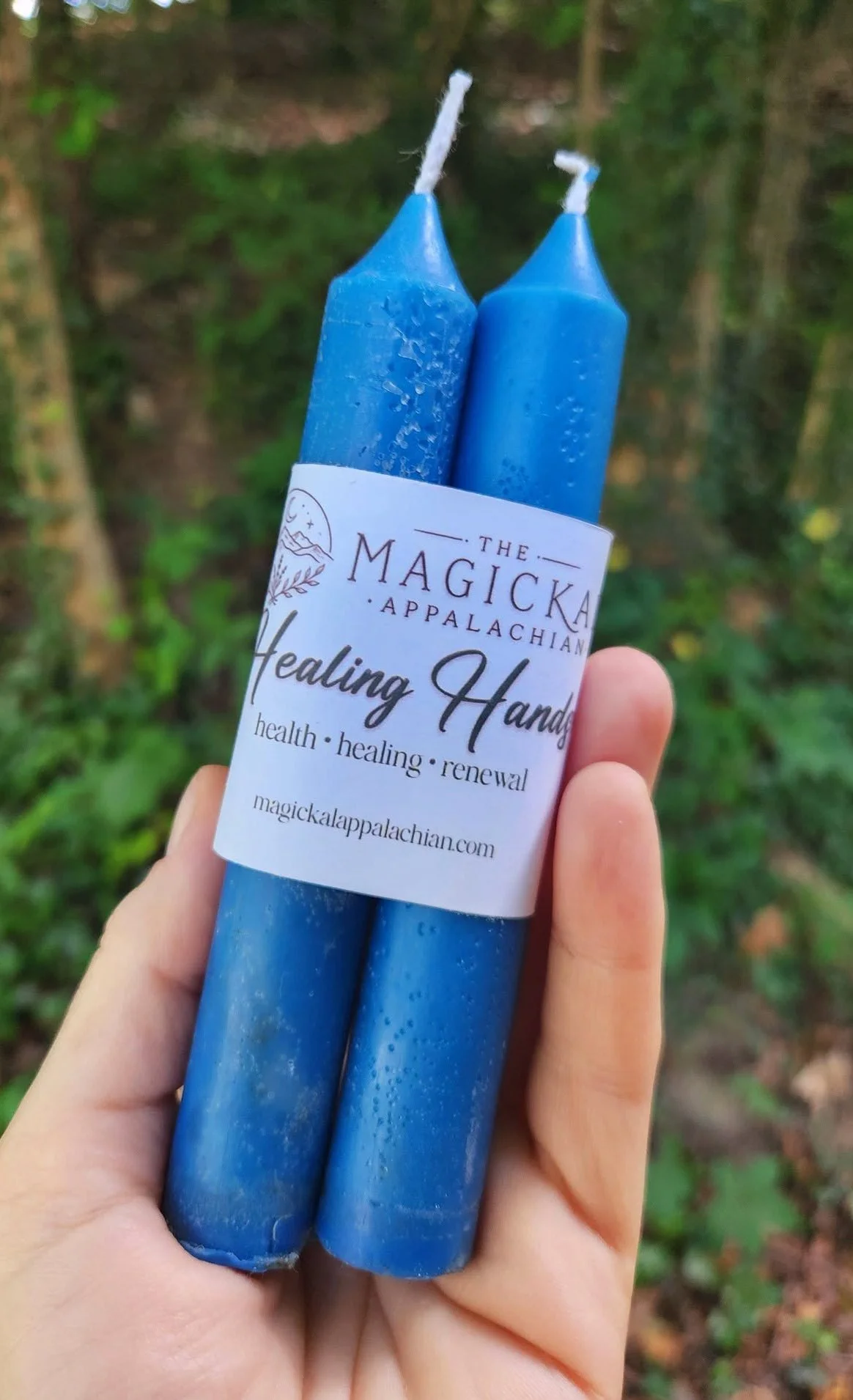 Fixed healing candles crafted for health work, healing, renewal, comfort, grief support, emotional healing, recovery, peace, and restoring spiritual balance.