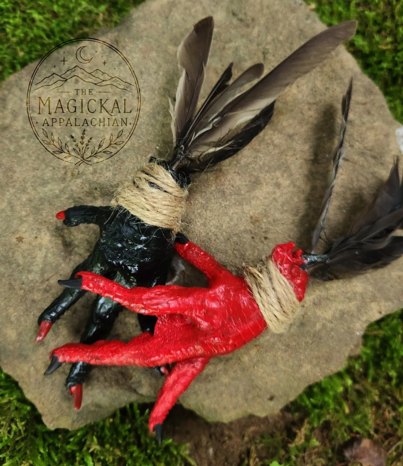 chicken foot protection charm for rootwork, spiritual warding, banishing, and protection magic