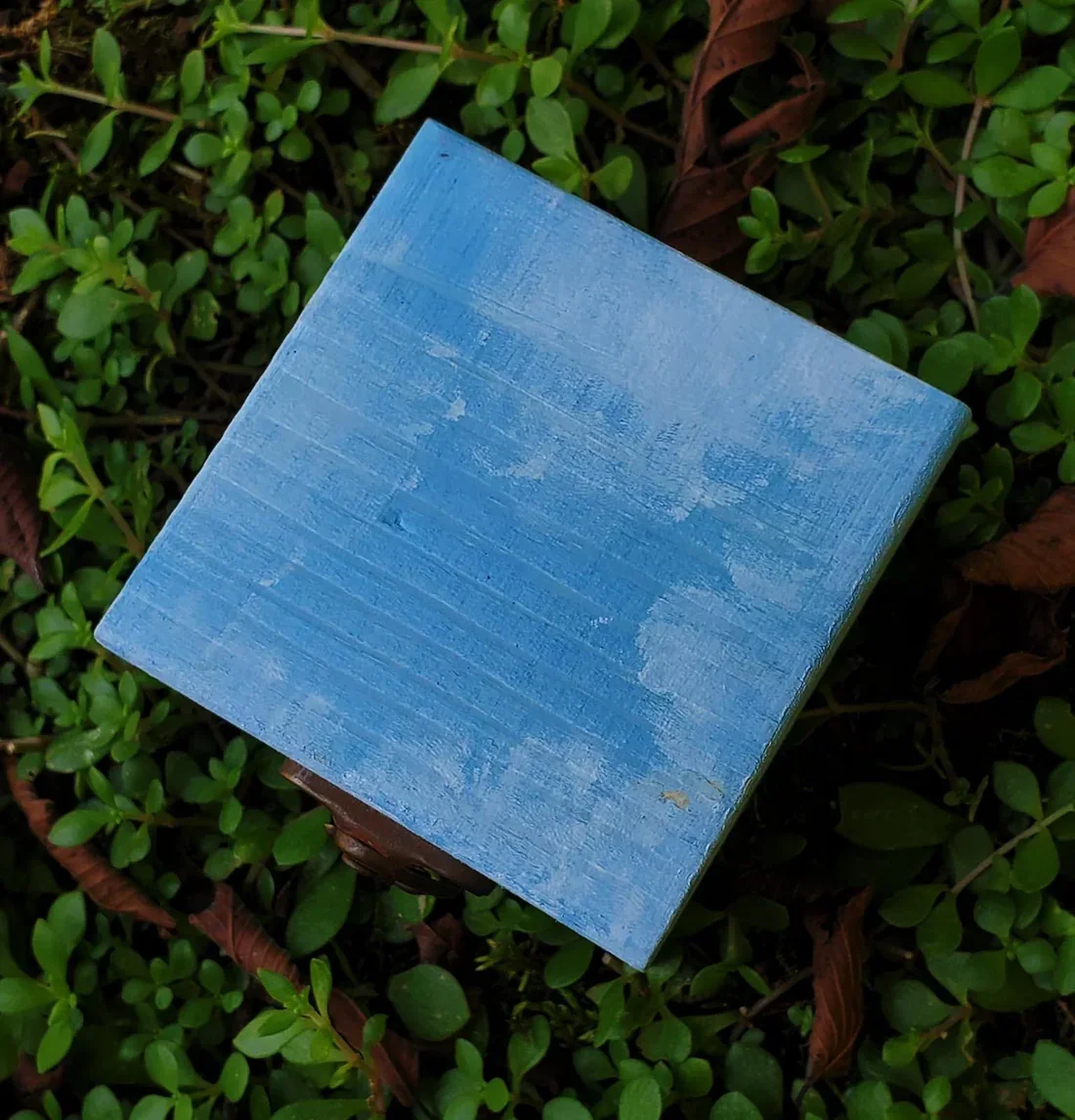 Hand-painted mirror manifestation box for intentions, petitions, spellwork, mirror magic, self-love, protection, shadow work, sigils, charms, and spiritual keepsakes.