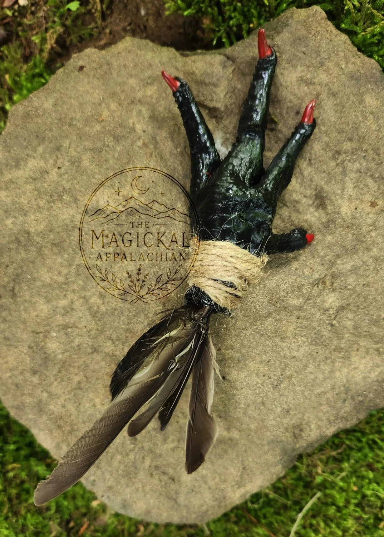 chicken foot protection charm for rootwork, spiritual warding, banishing, and protection magic