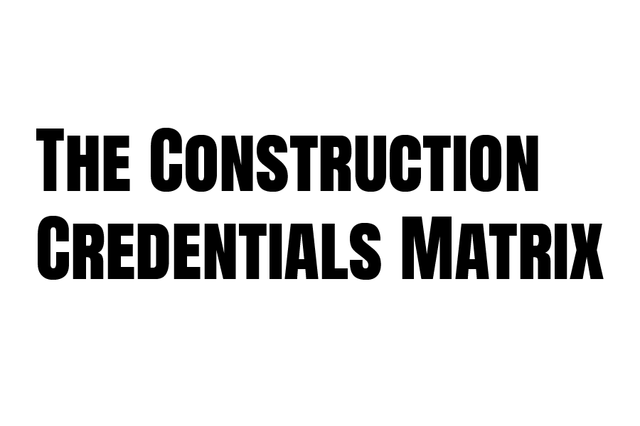 The Construction Credentials Matrix