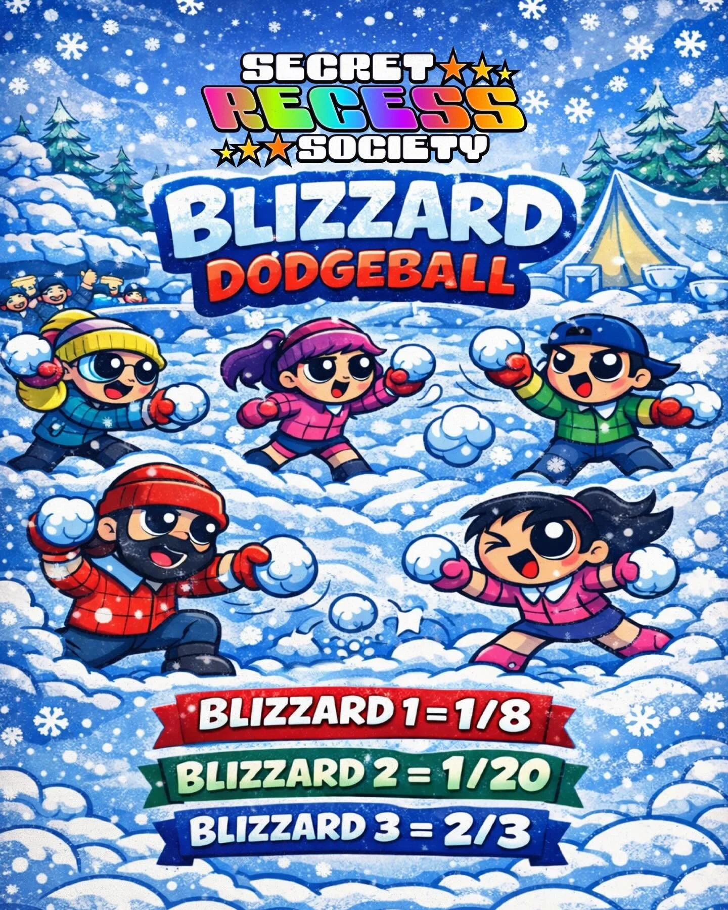 ❄️ WELCOME TO THE BLIZZARD ❄️
Secret Recess Society: Blizzard Dodgeball
.
Get ready for snowballs, chaos, laughter, and childlike joy turned all the way up. ☃️
.
This isn&rsquo;t a league.
This isn&rsquo;t a bar game.
This is a full-send winter playg