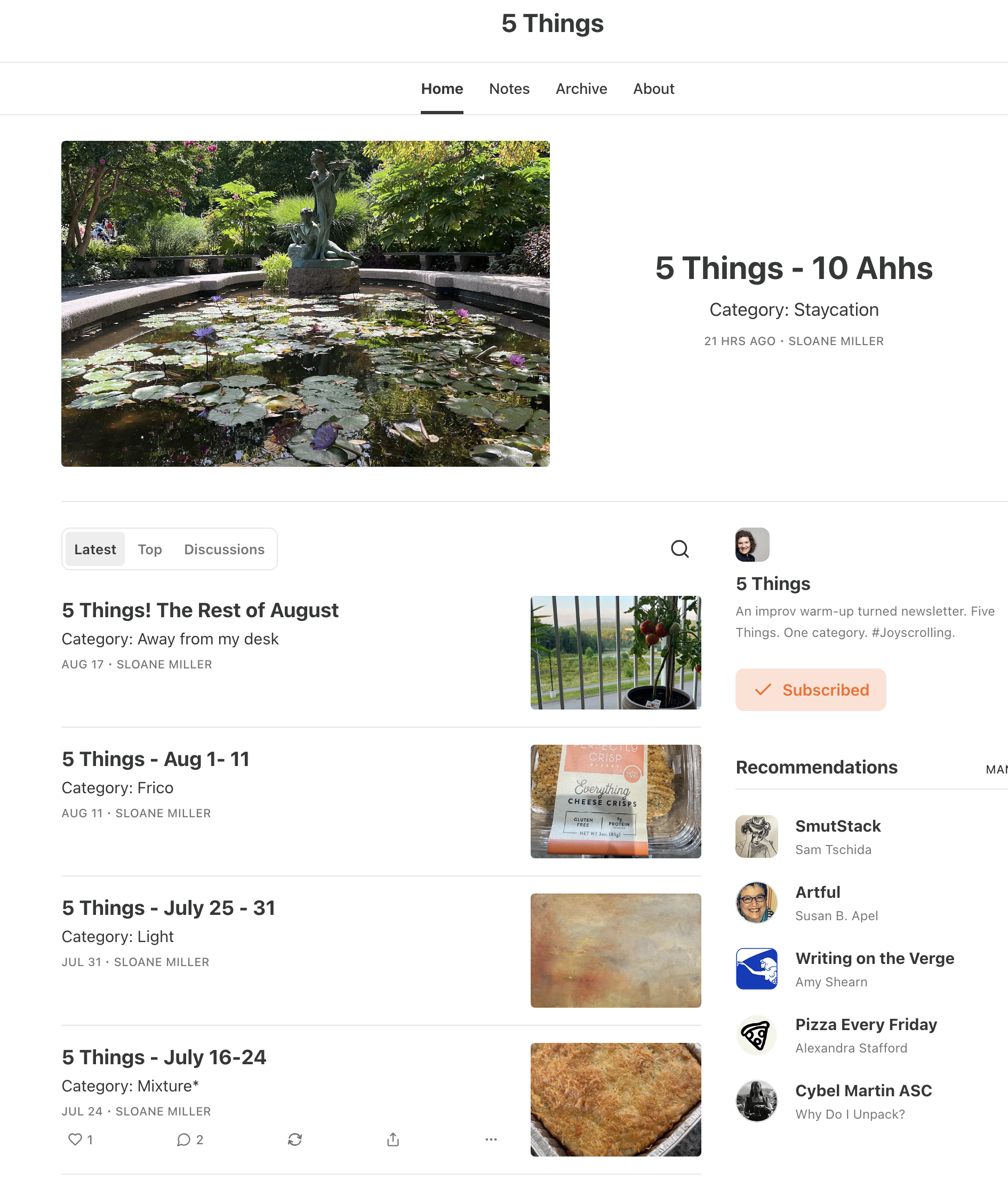 5 Things on Substack