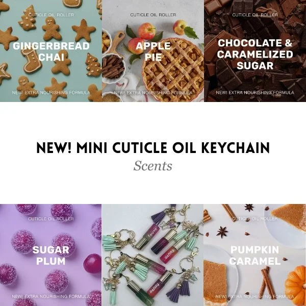 Excited to share a new product launching on Friday.
Mini cuticle oil roller keychains
They&rsquo;re so cute ☺️
Quantities are limited as I assemble everything by hand. 

NEW! Extra Nourishing Formula
These mini cuticle oil rollers are perfect for moi
