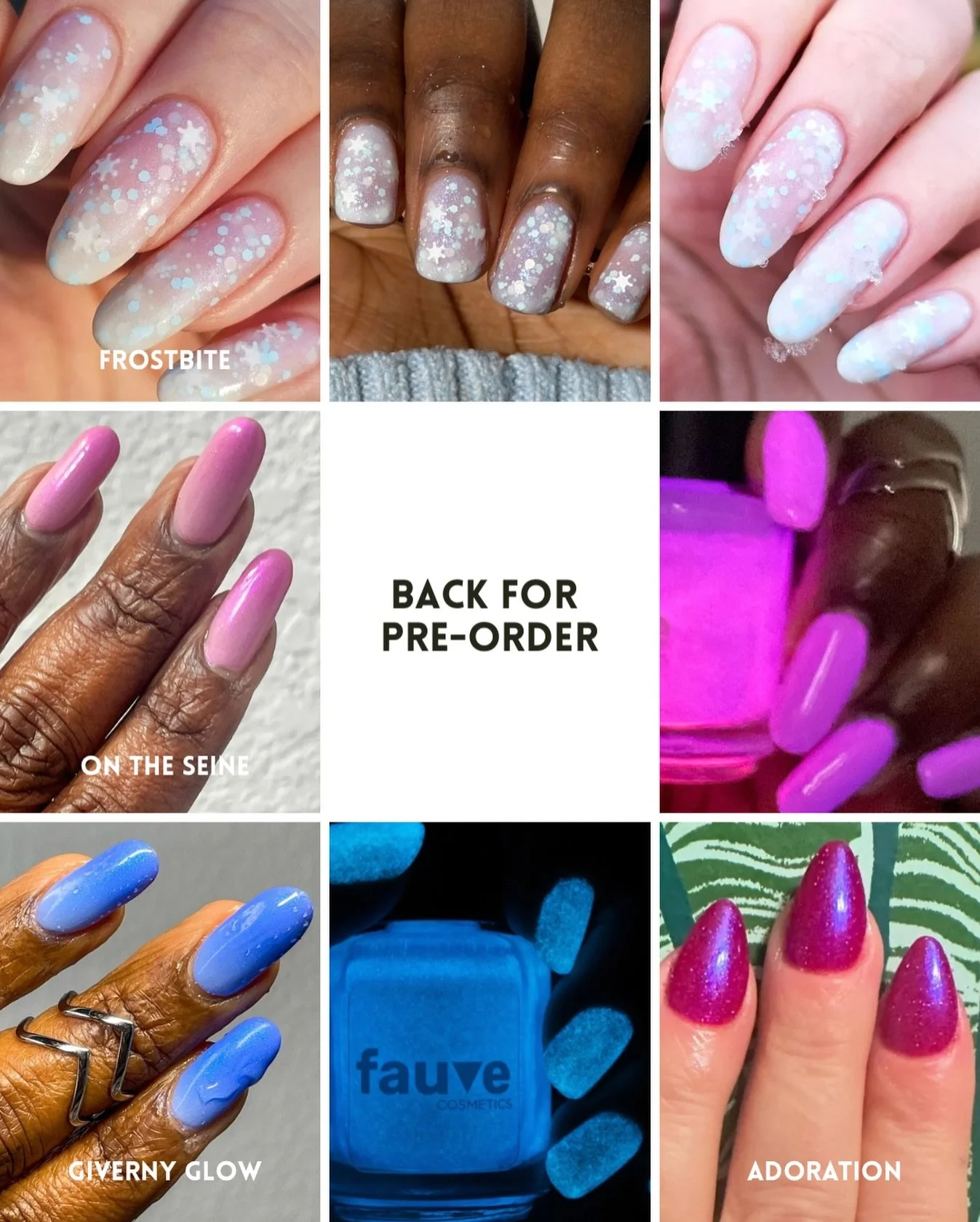 Check out what&rsquo;s back

- FROSTBITE
- ON THE SEINE
- GIVERNY GLOW
- ADORATION