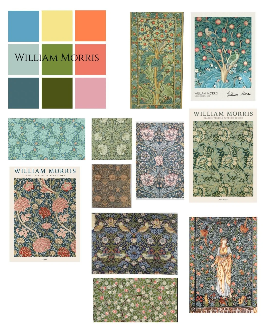 Some mood boards for potential 2026 collections.

- William Morris
- Mark Rothko
- Salvador Dali

Did you know it can take many months and hundreds of prototypes to curate a collection? I do a thorough dive into the artists, their color palettes, the