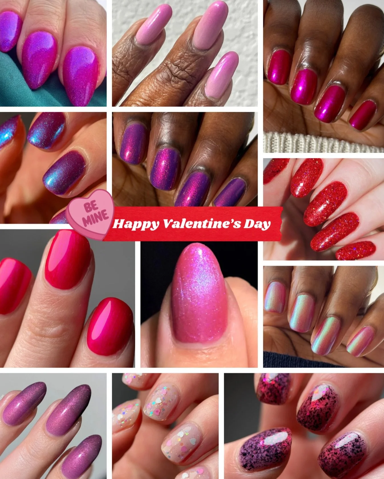 Happy Valentine&rsquo;s Day ❤️🩷💜

Swatches by @tonyaispolished @isionails @katie_scheid_art @nailbastion @mreads.nails @mockingbird.nailart 
Paid PR

#fauvecosmetics #nailpolish #rednails #pinknails #valentinesnails