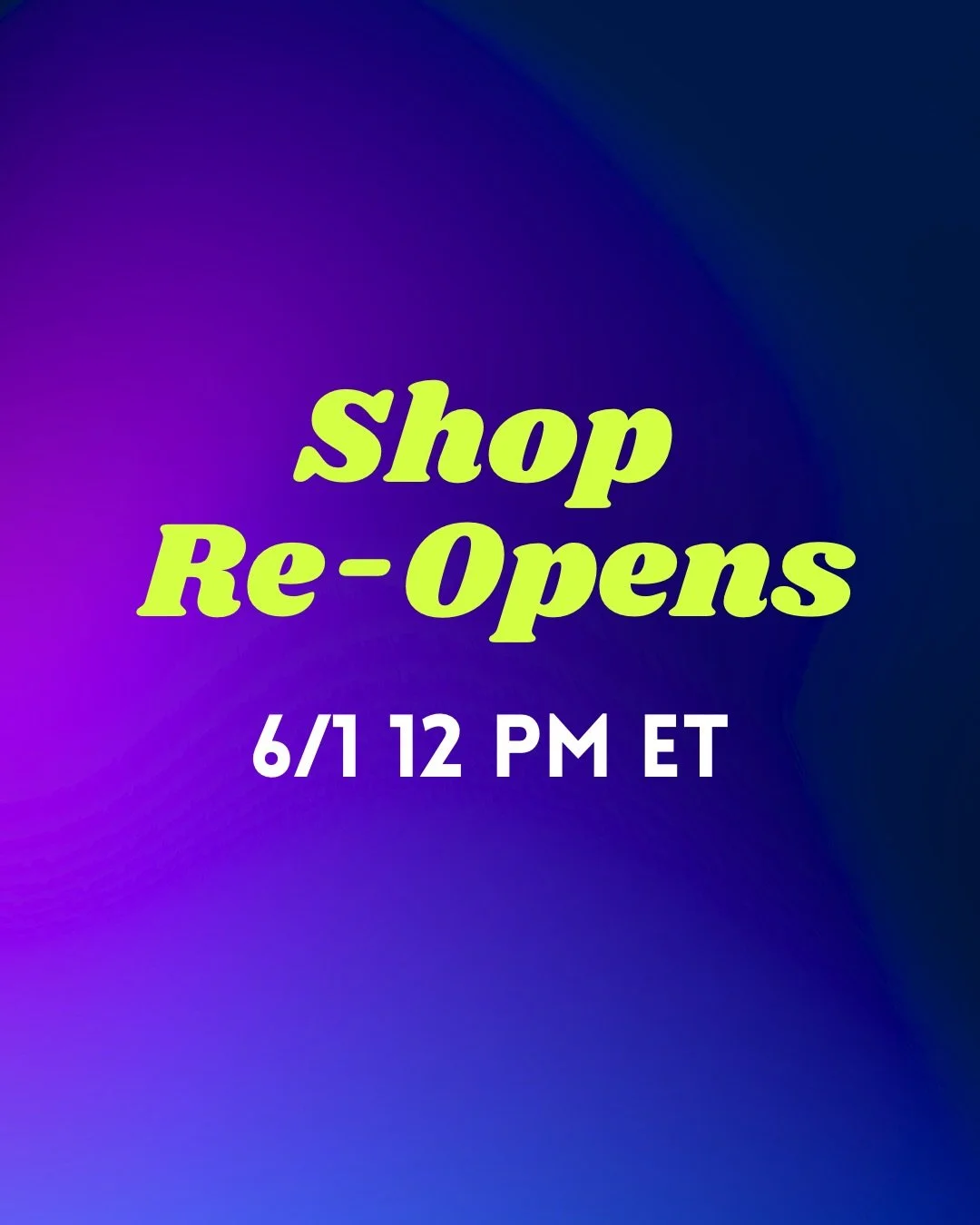 Excited to re-open the shop tomorrow 6/1 at 12 PM ET!

It&rsquo;s been nice to take some time off but looking forward to being back.

Lots of re-stocks of polishes.
Will be evaluating more to re-stock later this summer along with some new collections