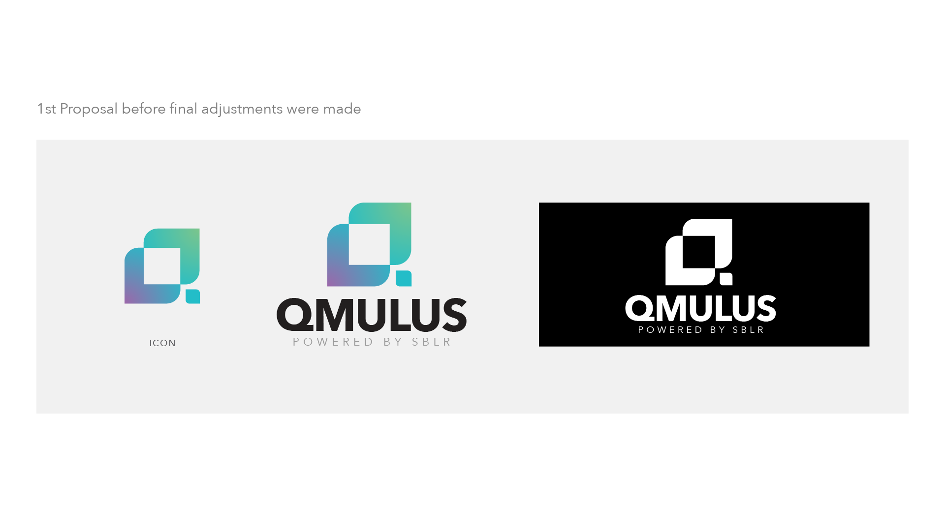 1st Proposal: Using client's chosen symbol and name. Close to how the final version turned out.