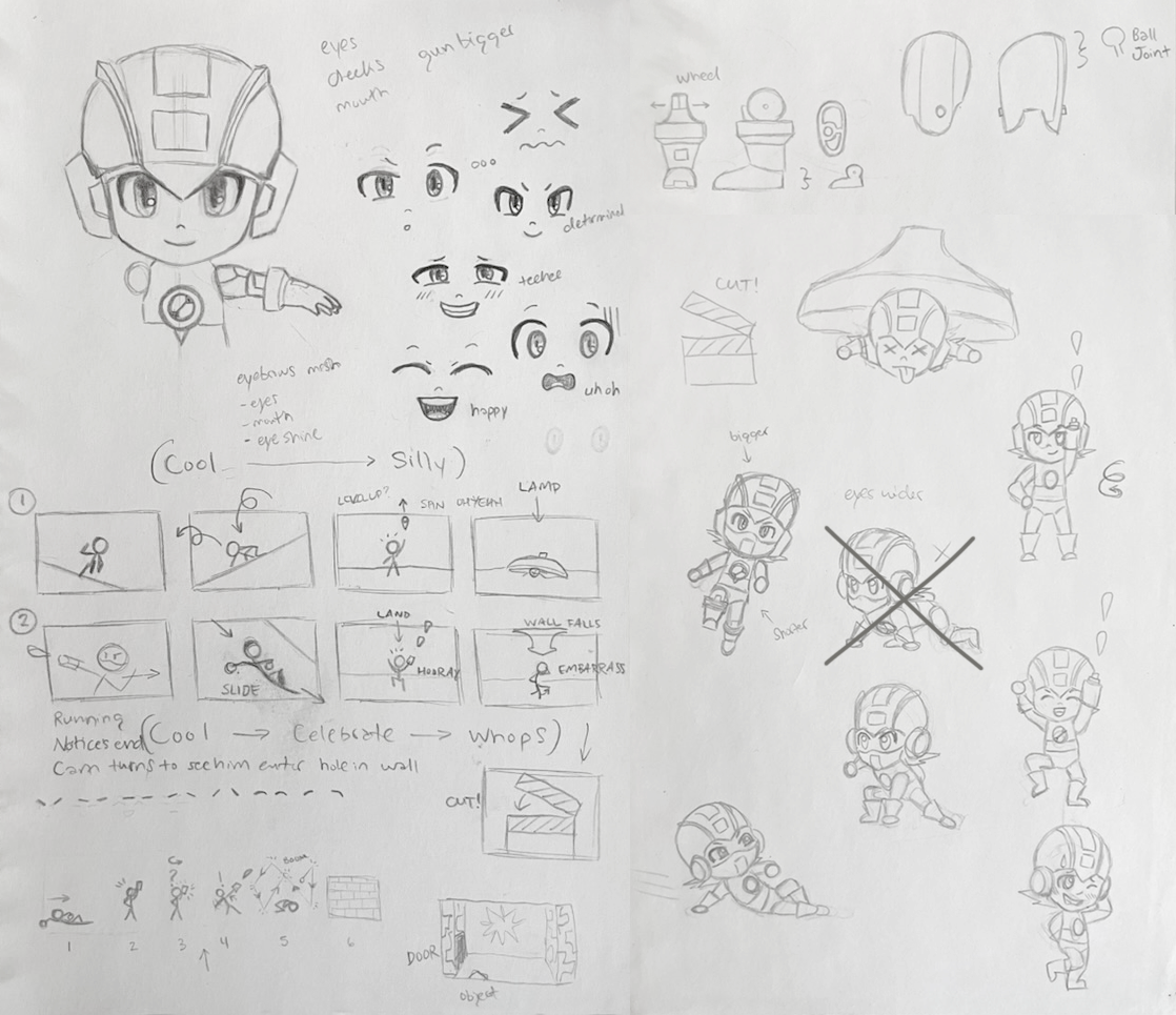Sketching ideas.