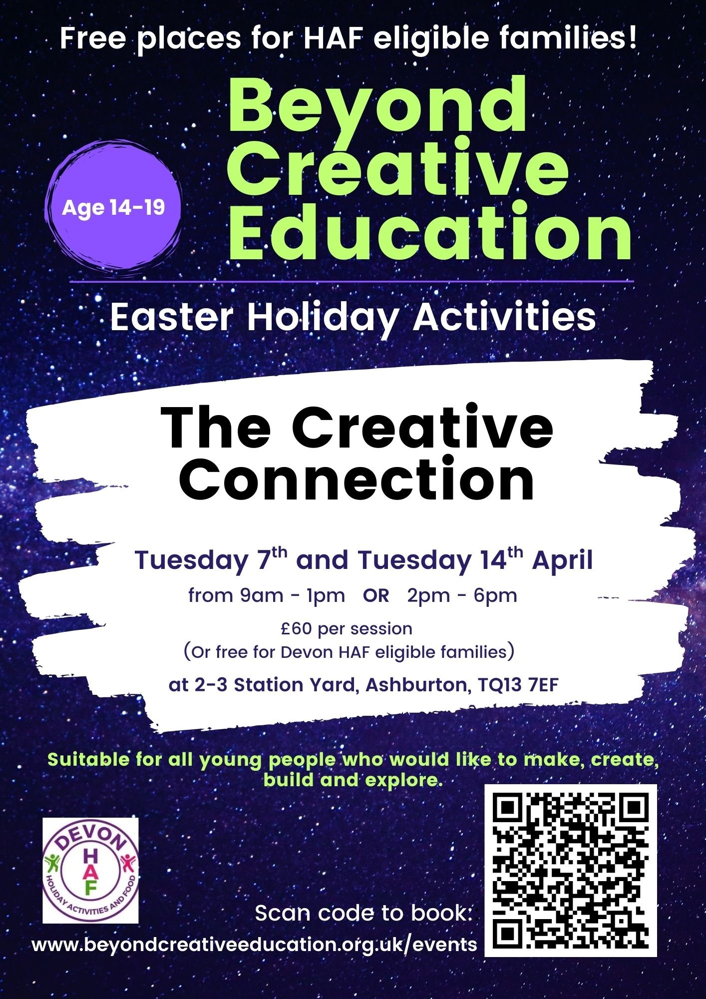 HAF Funded Creative Connection Holiday Workshops