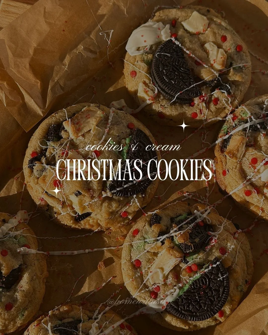 Cookies &amp; Cream Christmas Cookies