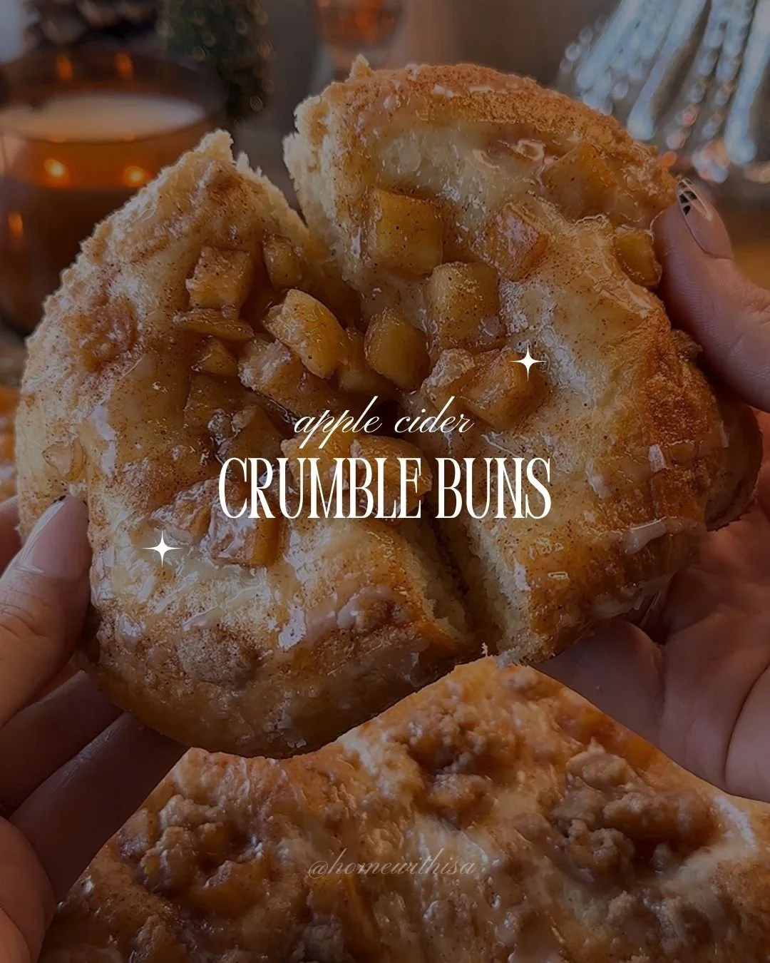 Apple Cider Crumble Buns