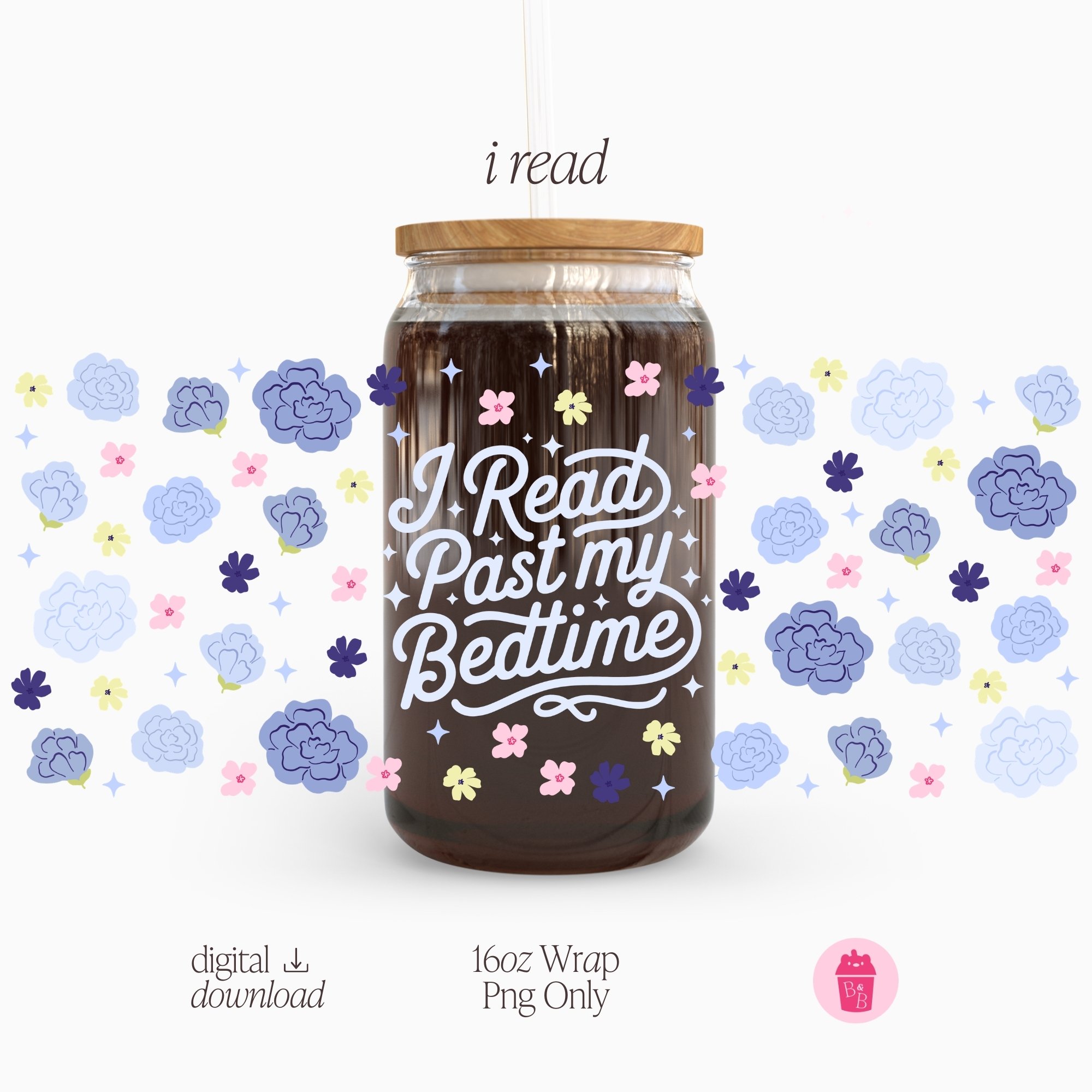 I Read | Cup Wrap PNG