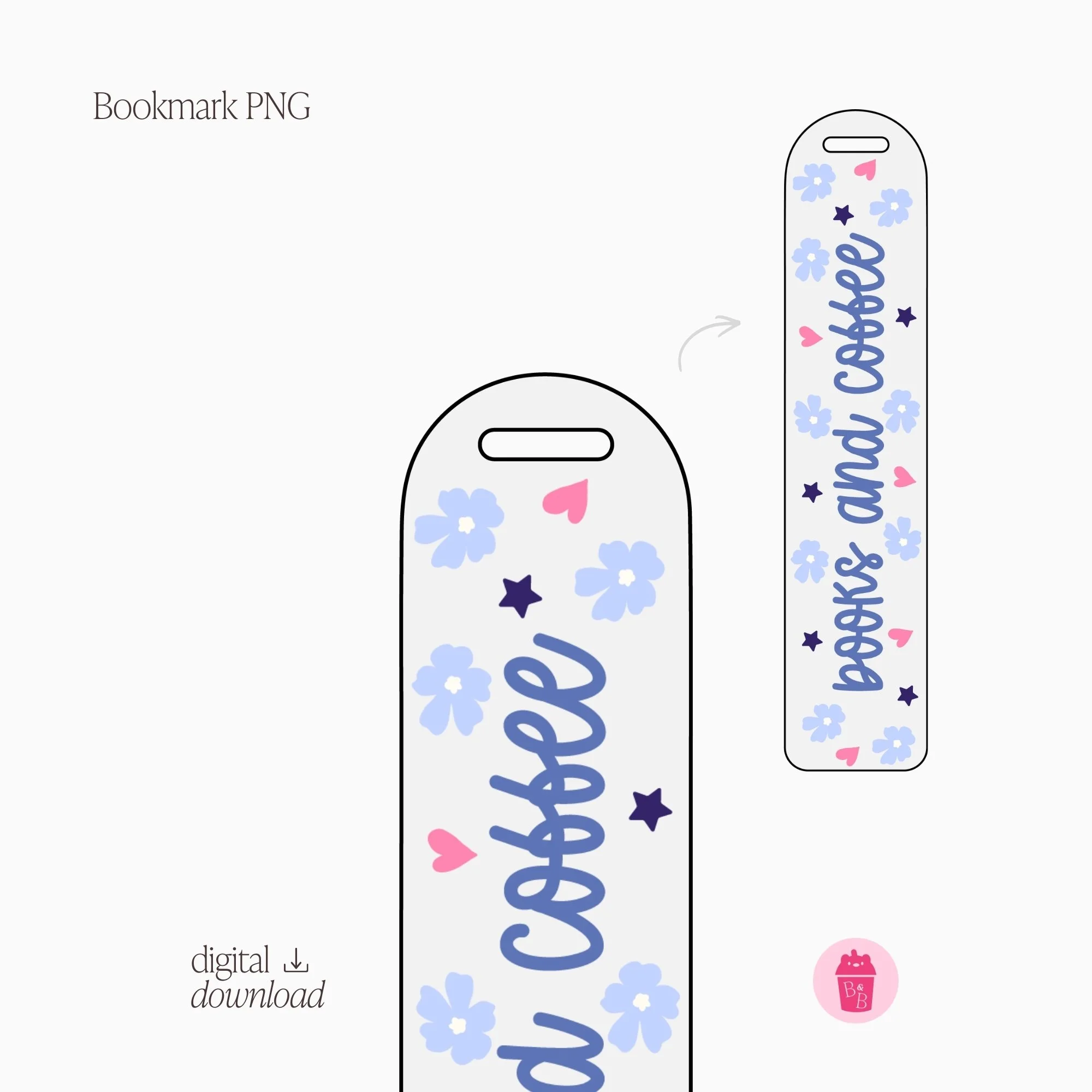 Books & Coffee | Bookmark PNG