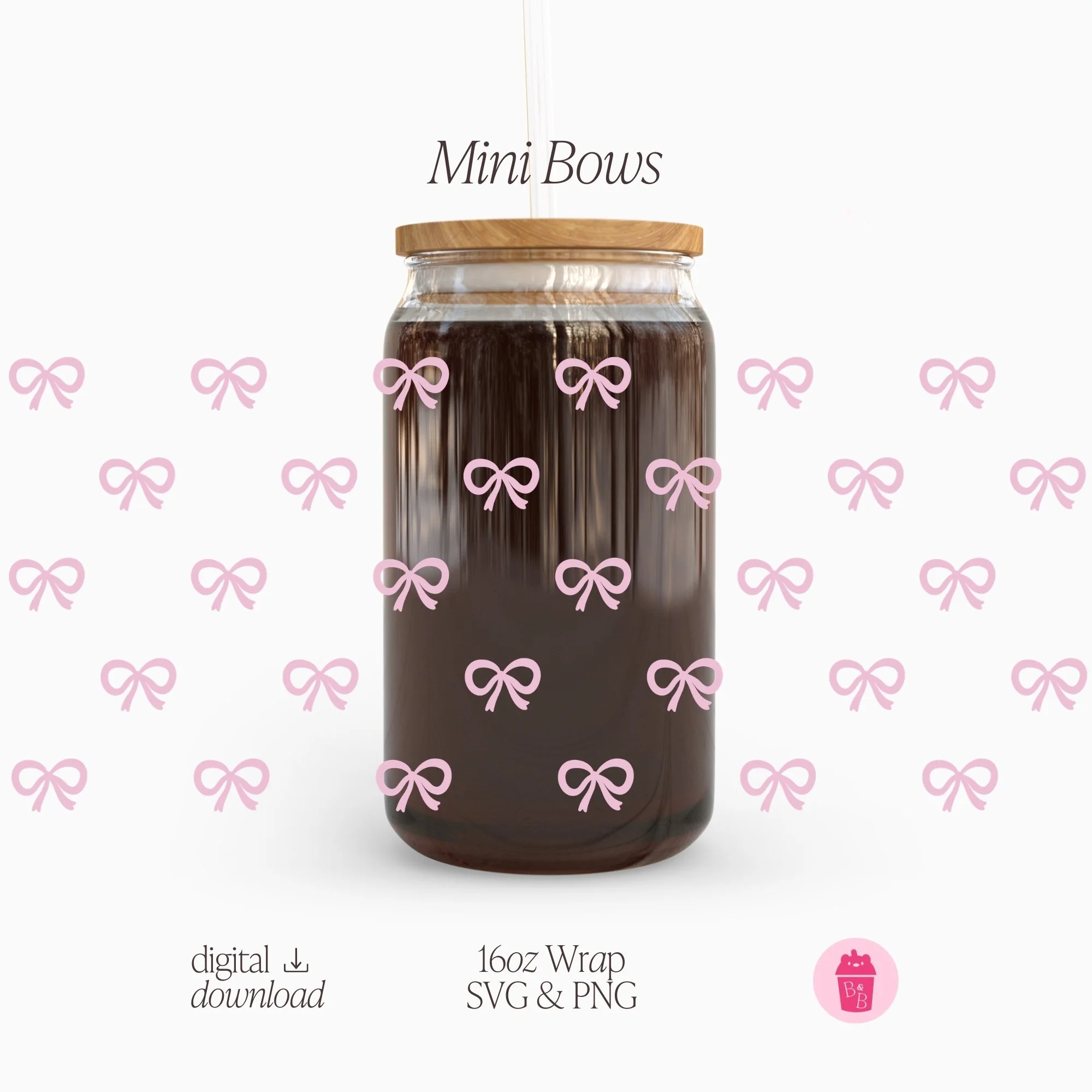 Mini Bows | Cup Wrap SVG & PNG