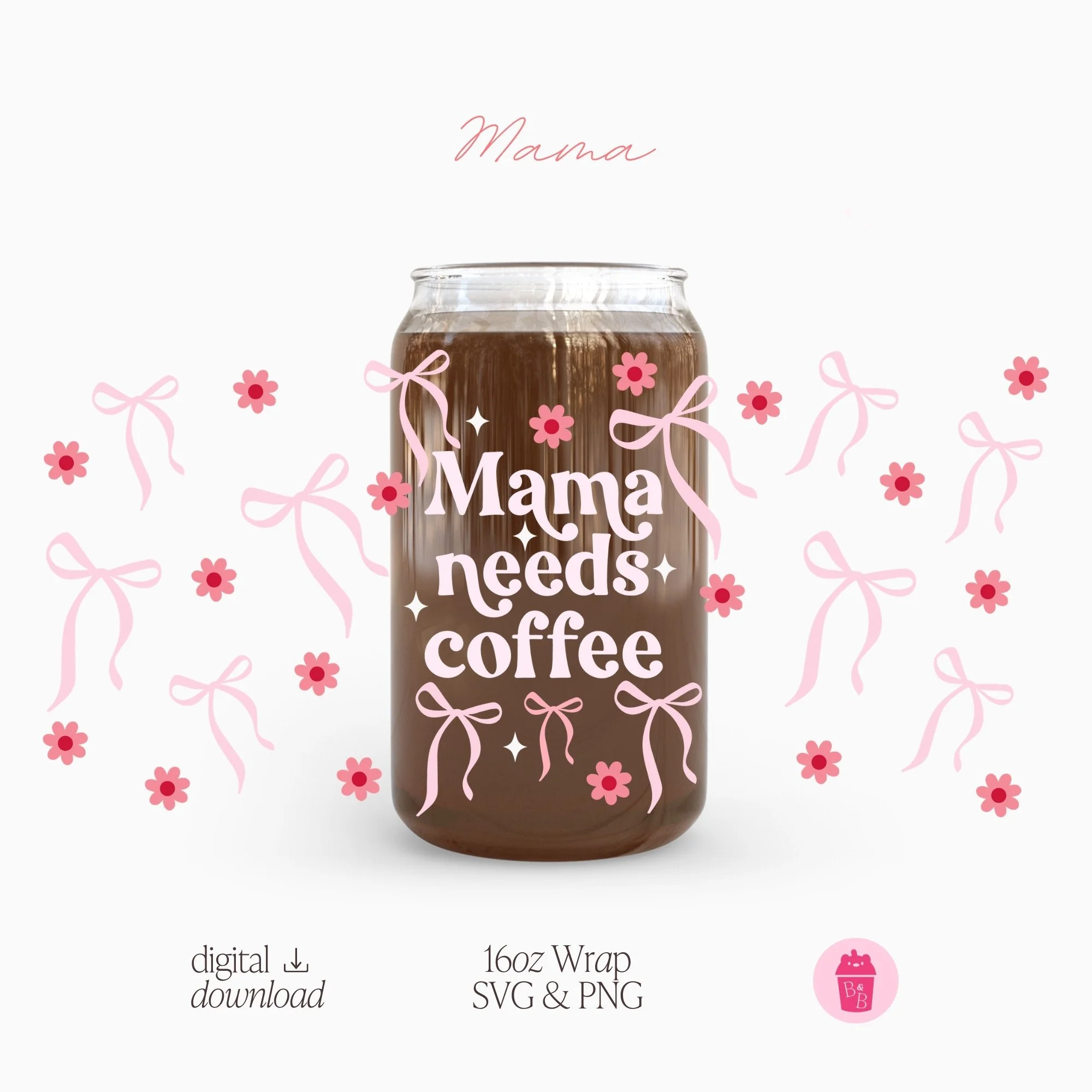 Mama Needs Coffee | Cup Wrap Svg