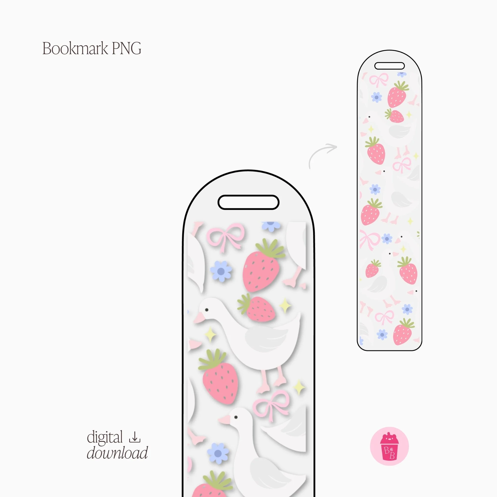 Girlie Goose | Bookmark PNG