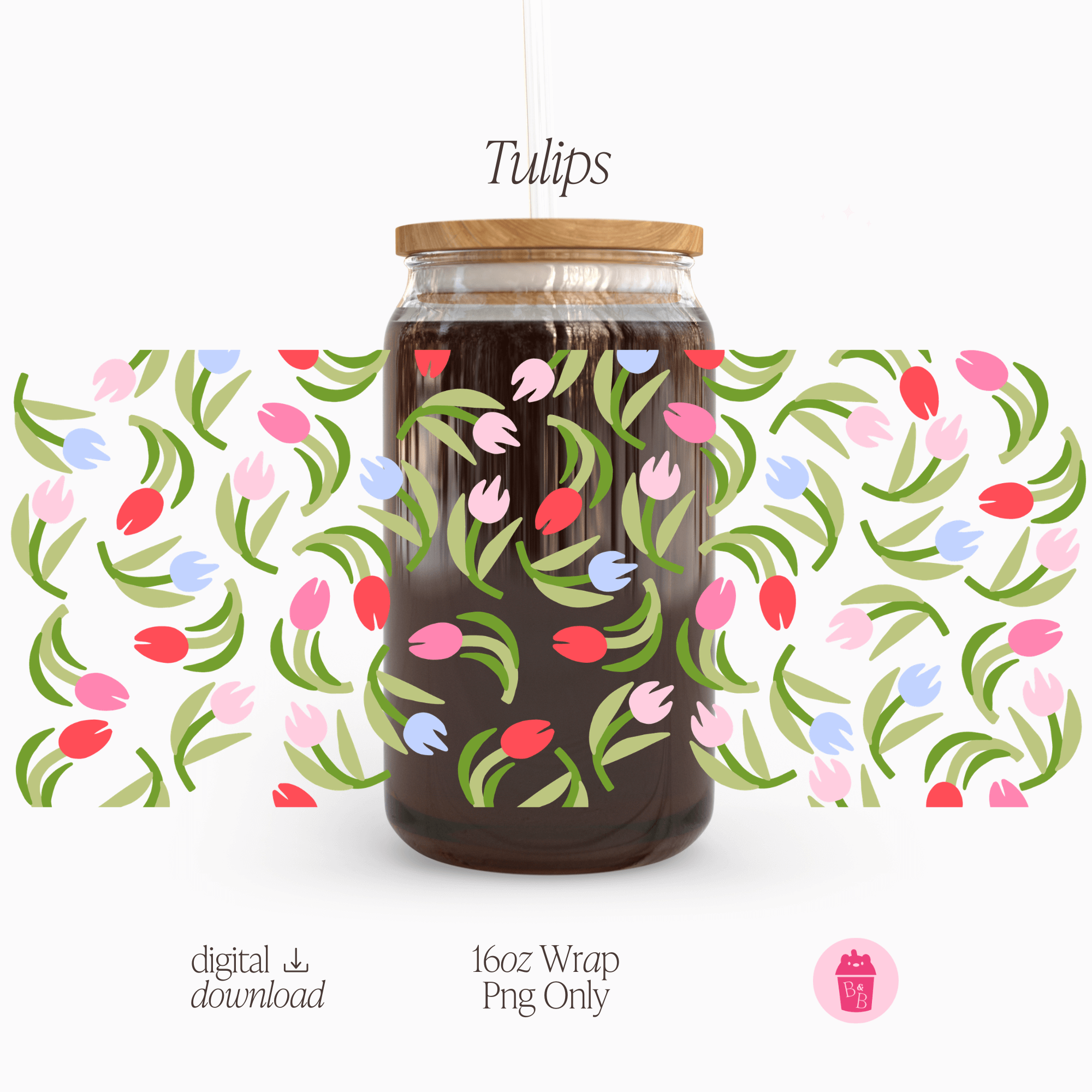 Tulips | Cup Wrap PNG