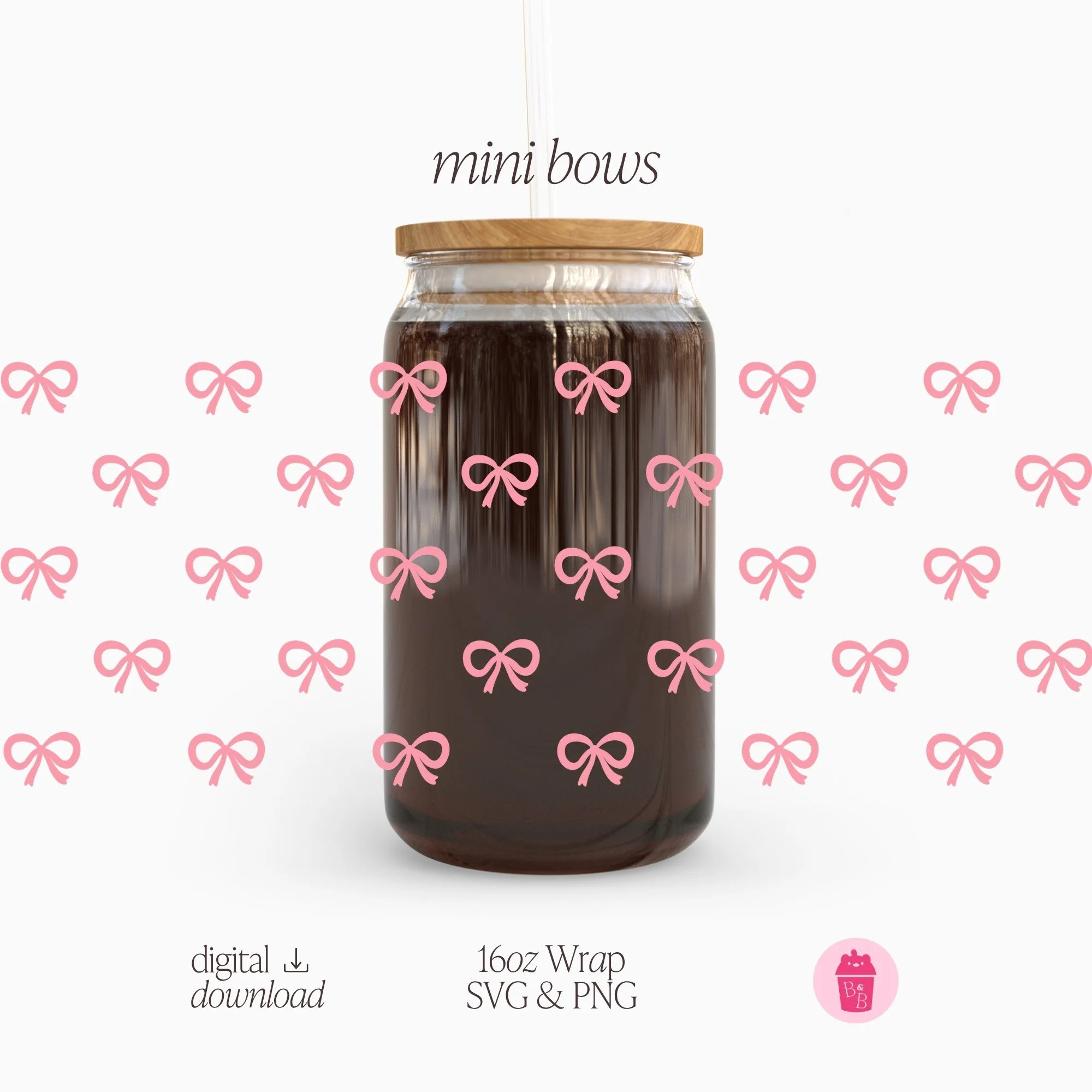 Mini Bows | Cup Wrap SVG & PNG