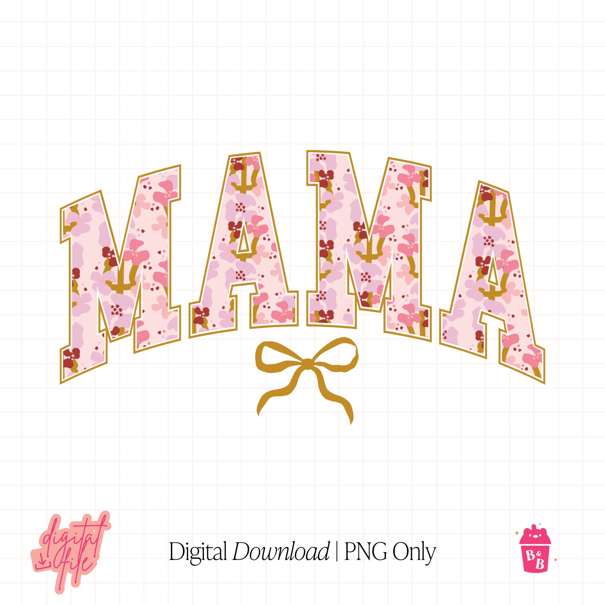 Boho Cactus Floral Mama | PNG
