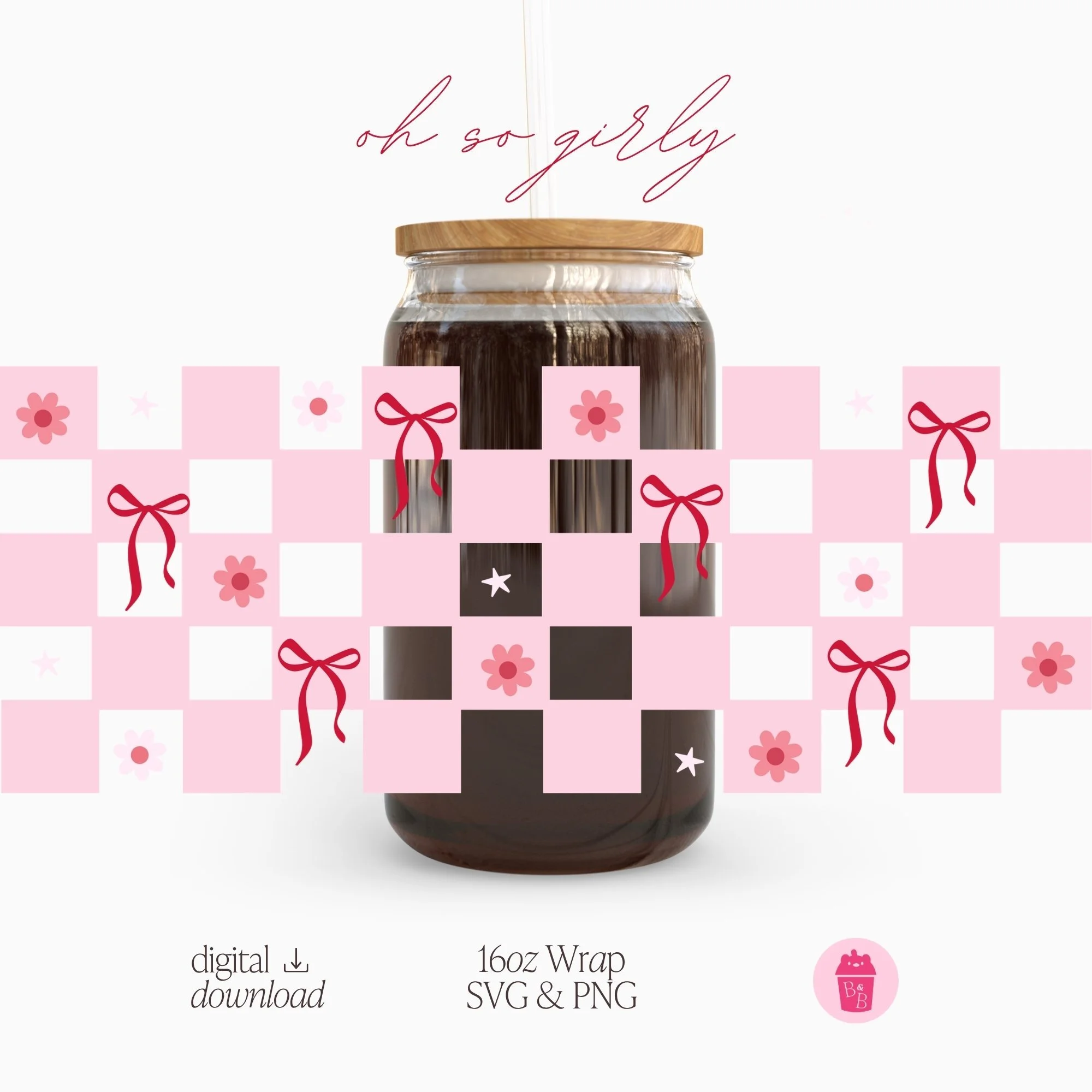 Oh So Girly | Cup Wrap Svg