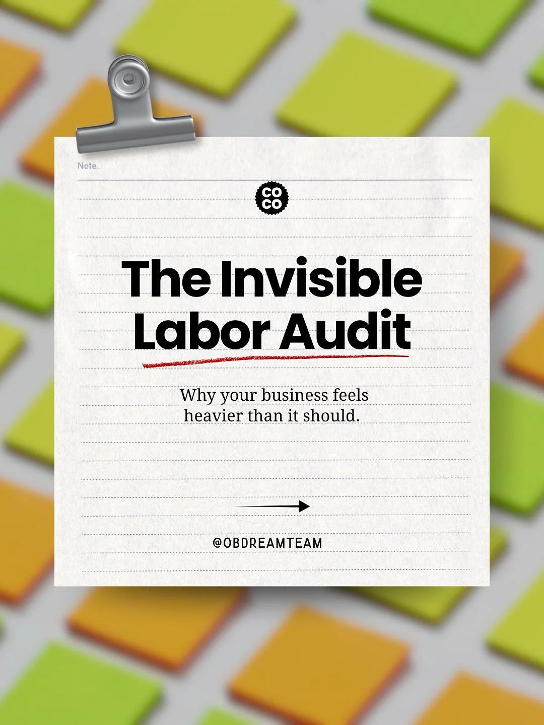 Most business owners think they’re burned out because they’re doing too much.β¨
But the truth?β¨β¨They’re burned out because they’re doing too much invisibly.
Invisible labor = the mental, emotional, and execution load you carry