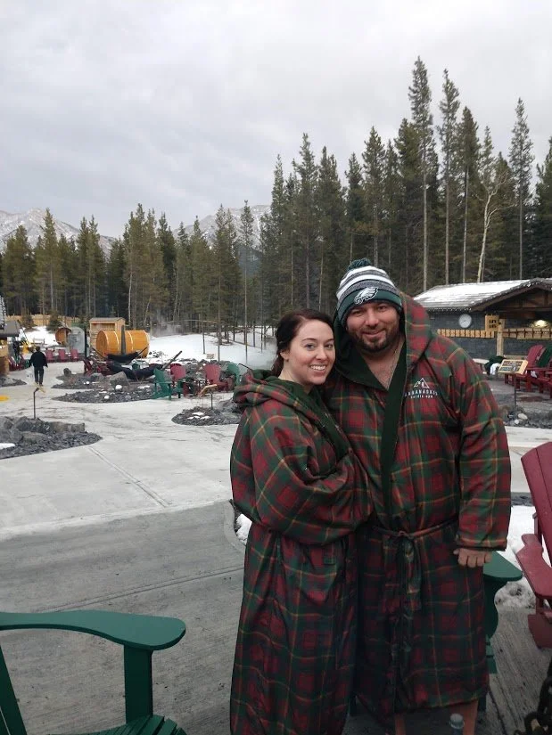 Kananaskis nordic spa and snowy owl dog sledding dopp with love event
