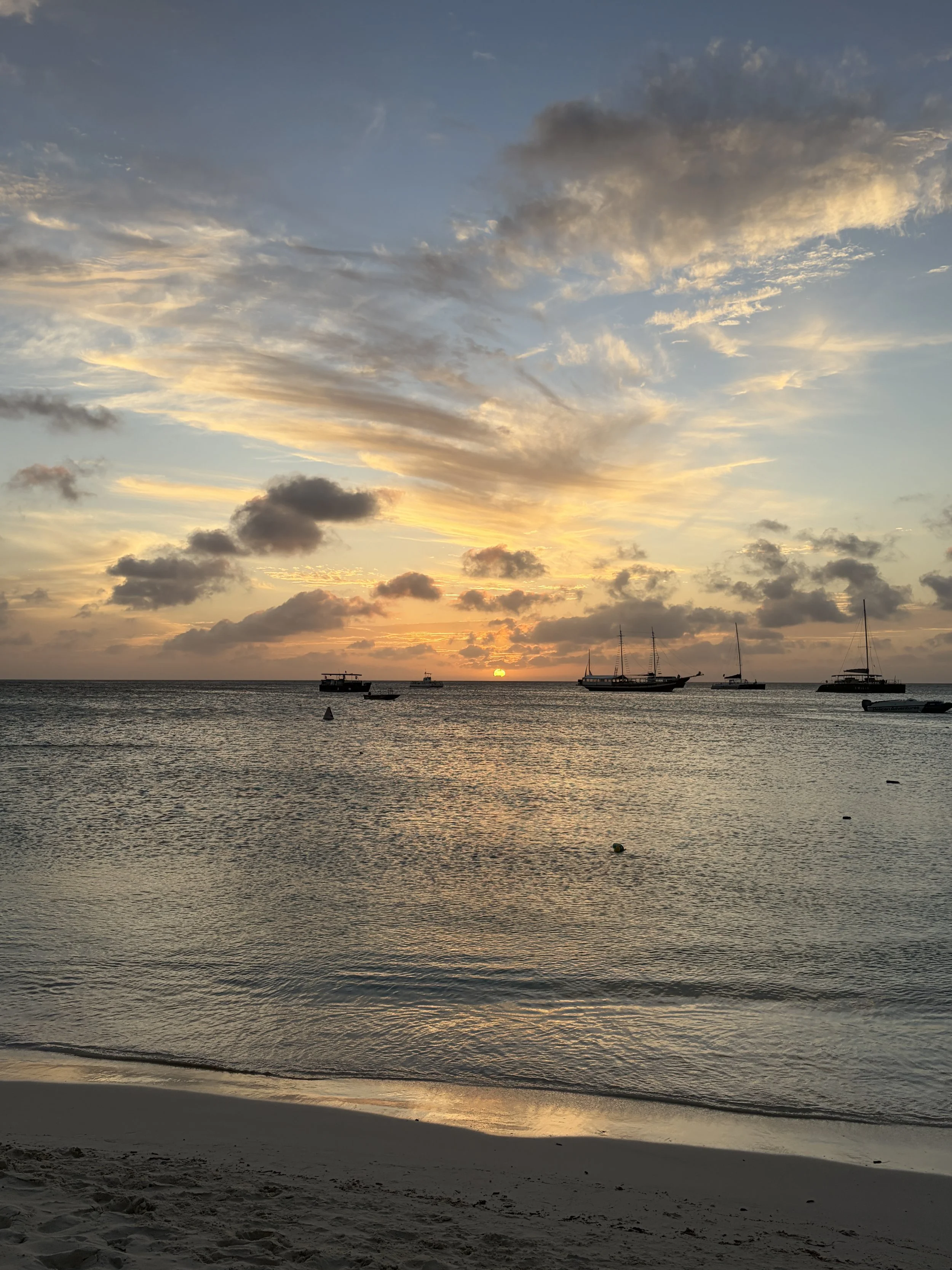 Sunset before the bar