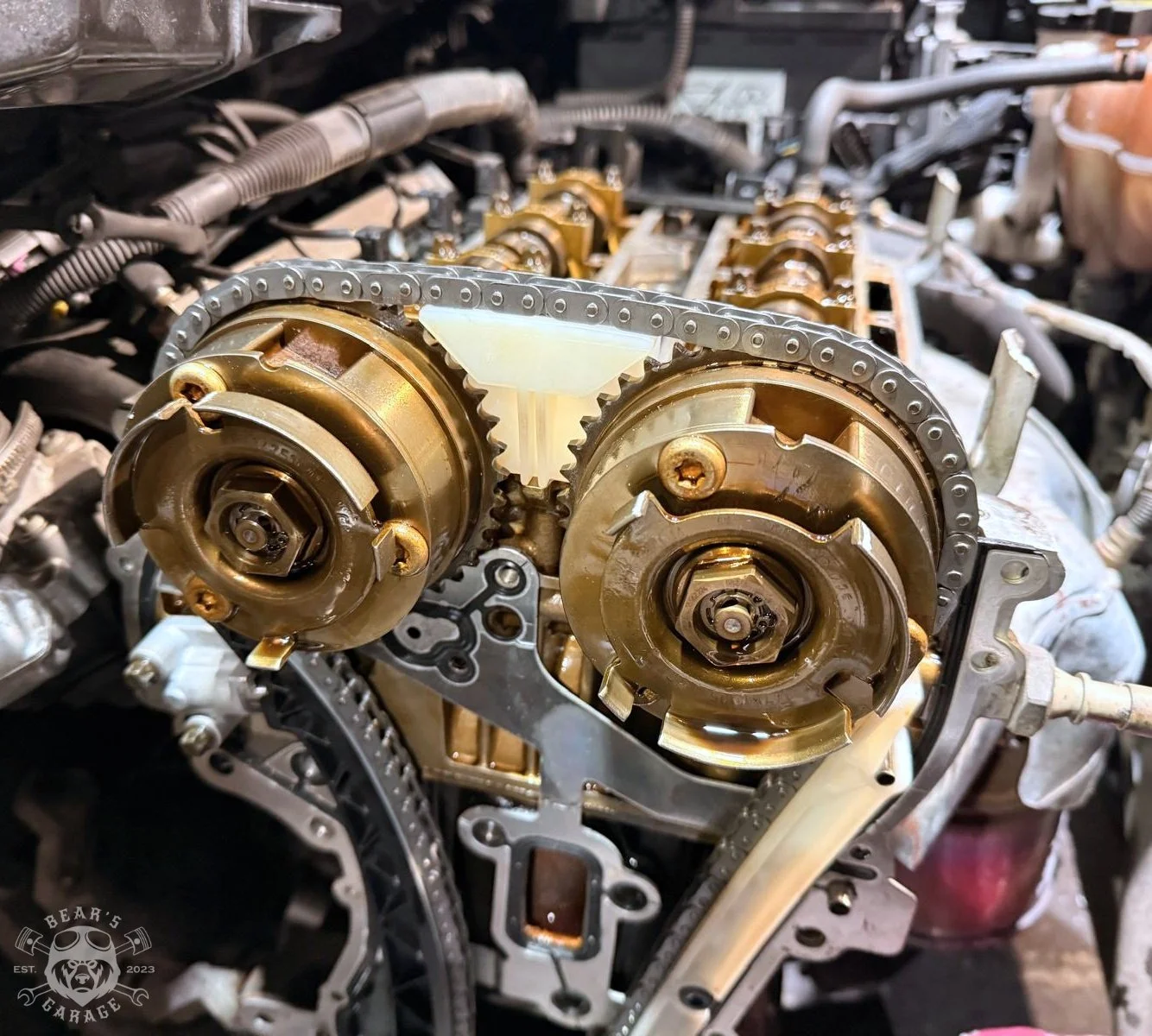 ⛓ We have replaced the timing chain on a 2019 Vauxhall Corsa at Bear's Garage. Fitted a new timing chain kit, including tensioners and guides. Engine timing was correctly set and vehicle tested after installation.

Contact us now to book your appoint