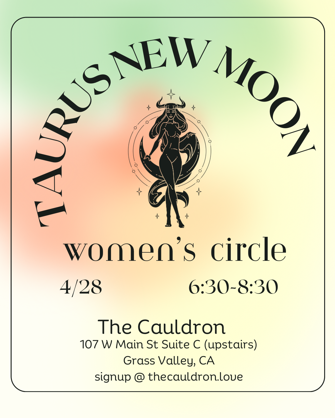 April Taurus New Moon Circle