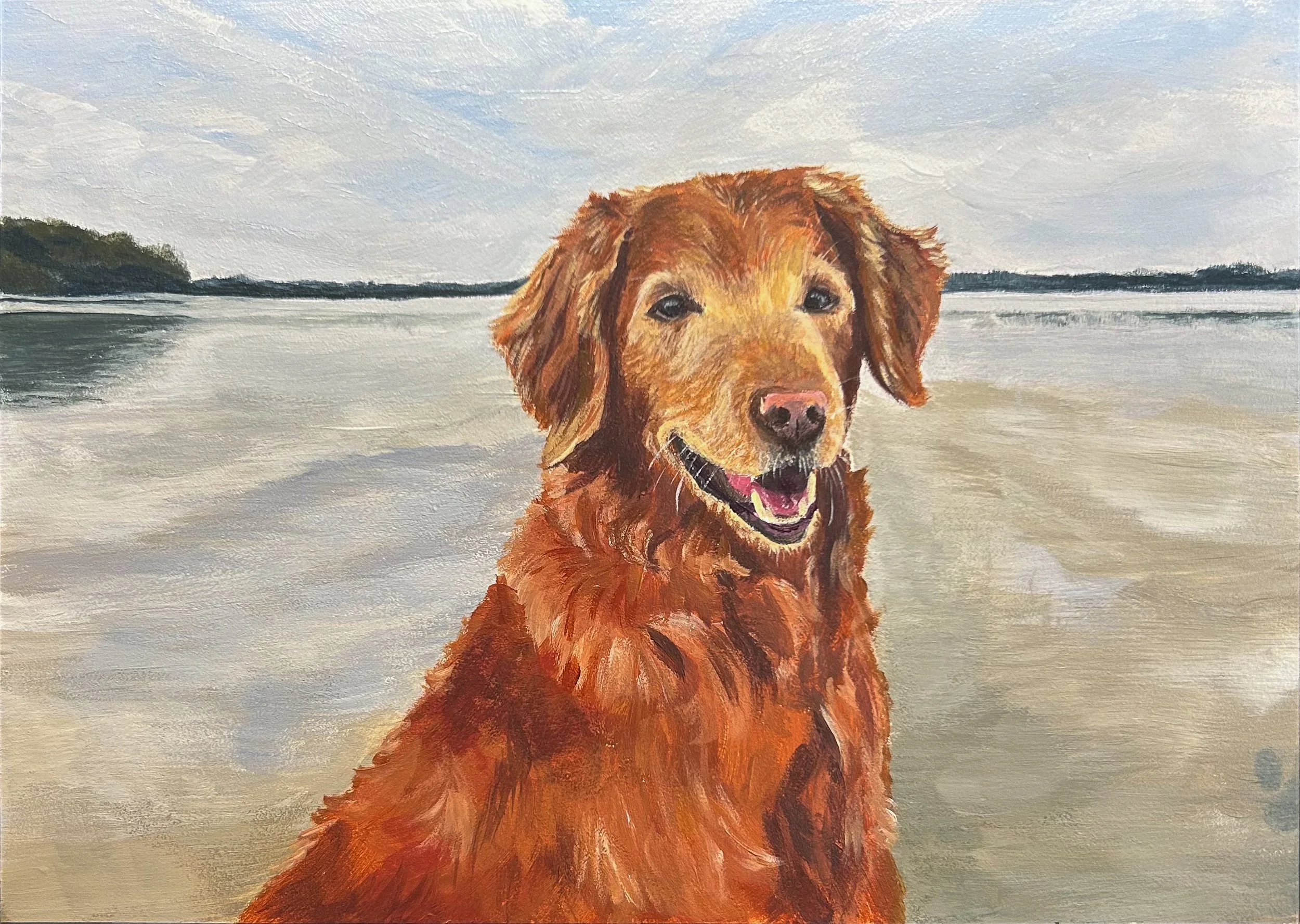 Acrylic on gesso board, 5"x7"