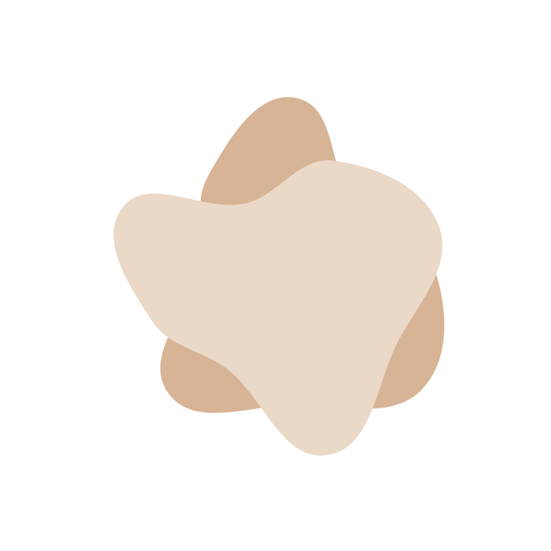 Abstract geometric shapes in beige and tan colors on a black background.
