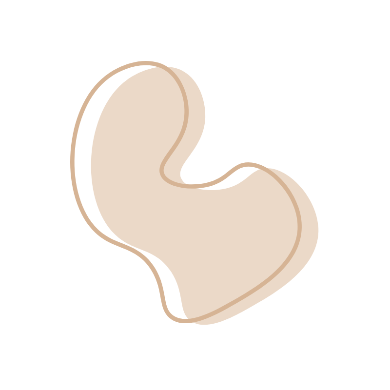 Illustration of two beige kidney-shaped beans with a light brown outline on a black background.